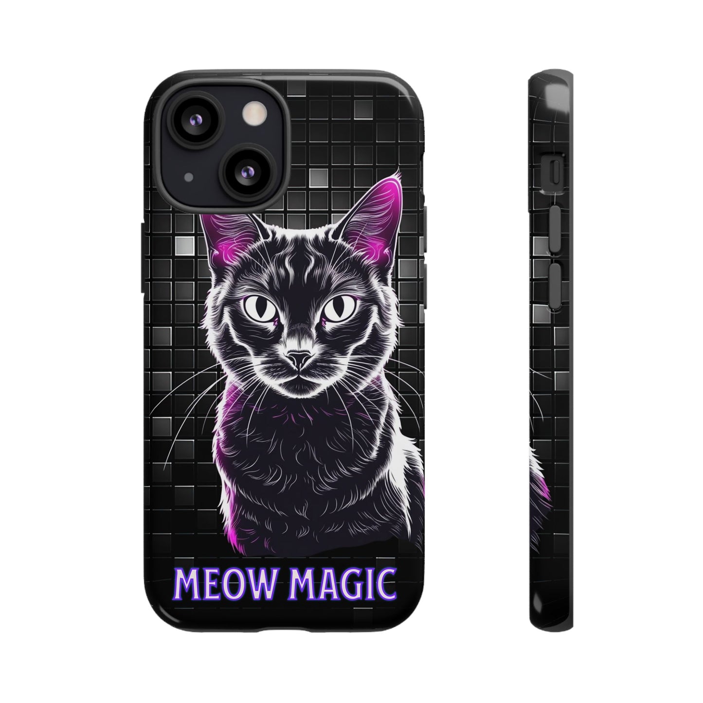 Cat Phone Case - Meow Magic, Cute Cat Lover Gift, Cat Mom Accessory, Pet-Themed Phone Cover, Stylish Cat Art Case