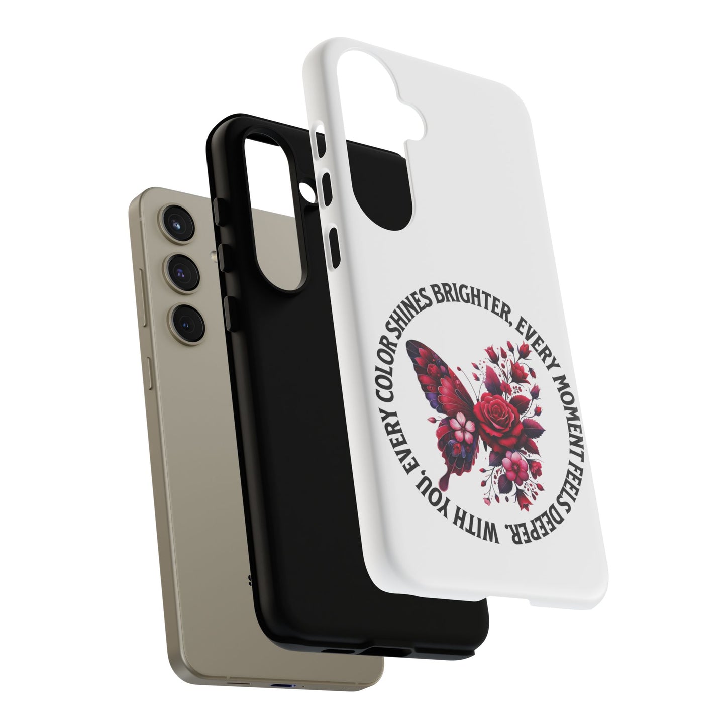 Artistic Phone Case with Butterfly and Quote, Gift for Nature Lovers, Stylish Accessory for All Occasions, Trendy Phone Cover, Floral [...]