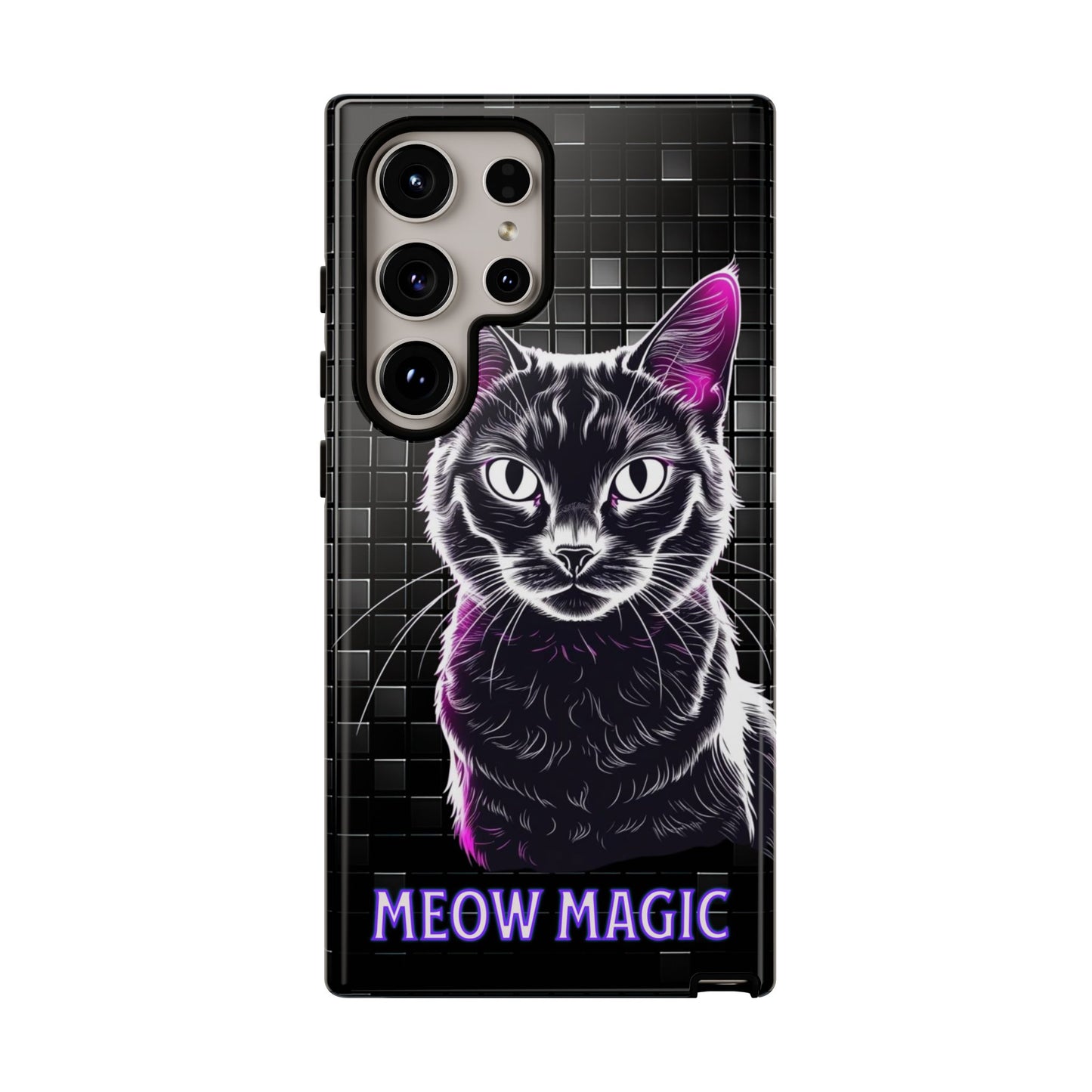 Cat Phone Case - Meow Magic, Cute Cat Lover Gift, Cat Mom Accessory, Pet-Themed Phone Cover, Stylish Cat Art Case