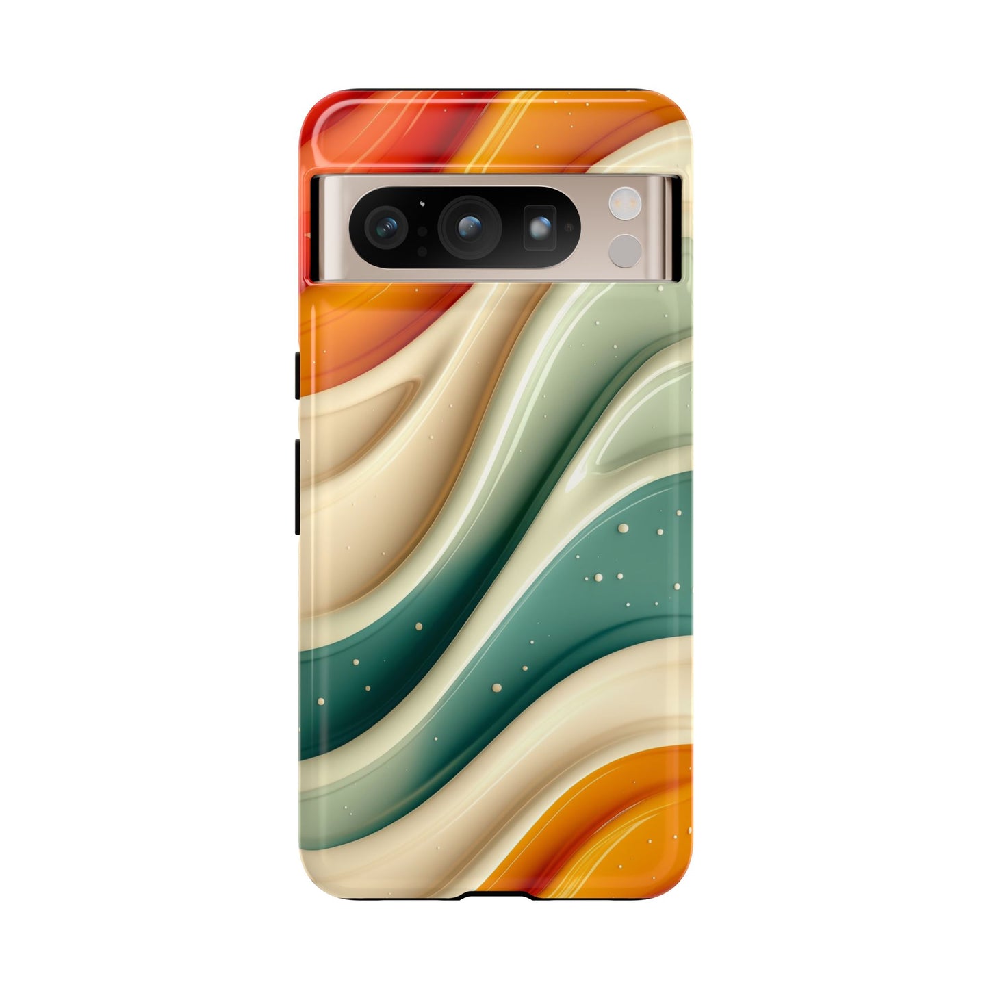 Retro Phone Case, Abstract Floral Design, Trendy Mobile Cover, Modern Tech Accessories, Gift for Her