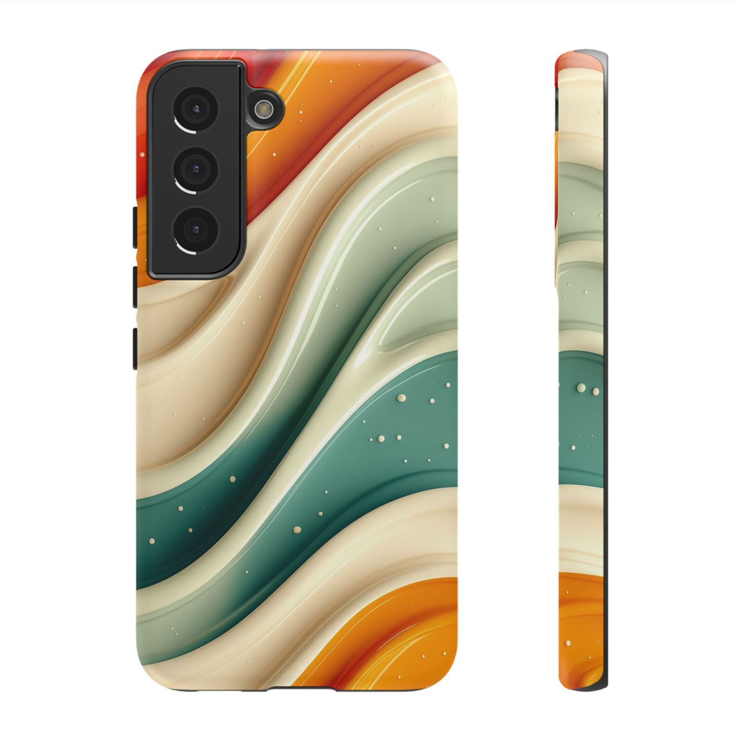Retro Phone Case, Abstract Floral Design, Trendy Mobile Cover, Modern Tech Accessories, Gift for Her