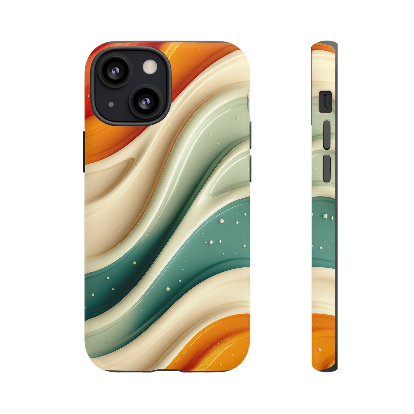 Retro Phone Case, Abstract Floral Design, Trendy Mobile Cover, Modern Tech Accessories, Gift for Her