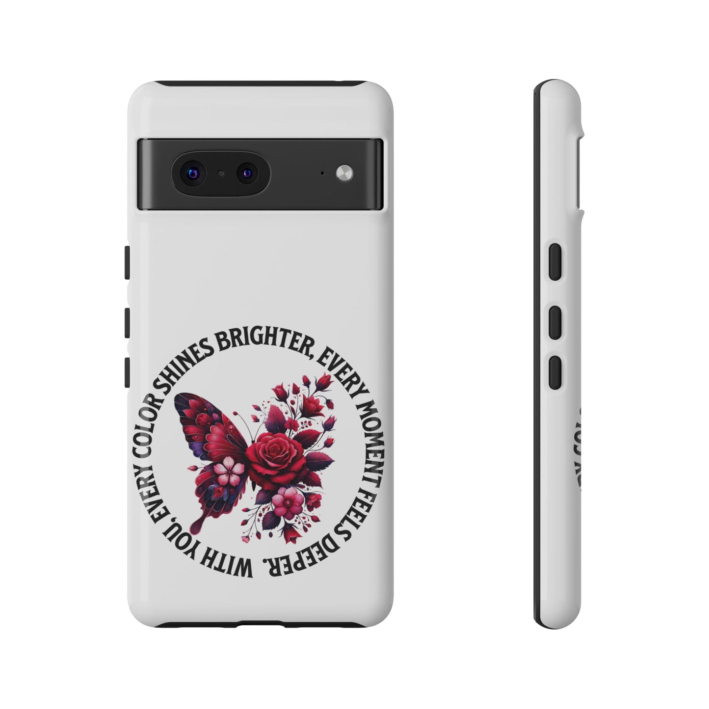 Artistic Phone Case with Butterfly and Quote, Gift for Nature Lovers, Stylish Accessory for All Occasions, Trendy Phone Cover, Floral [...]