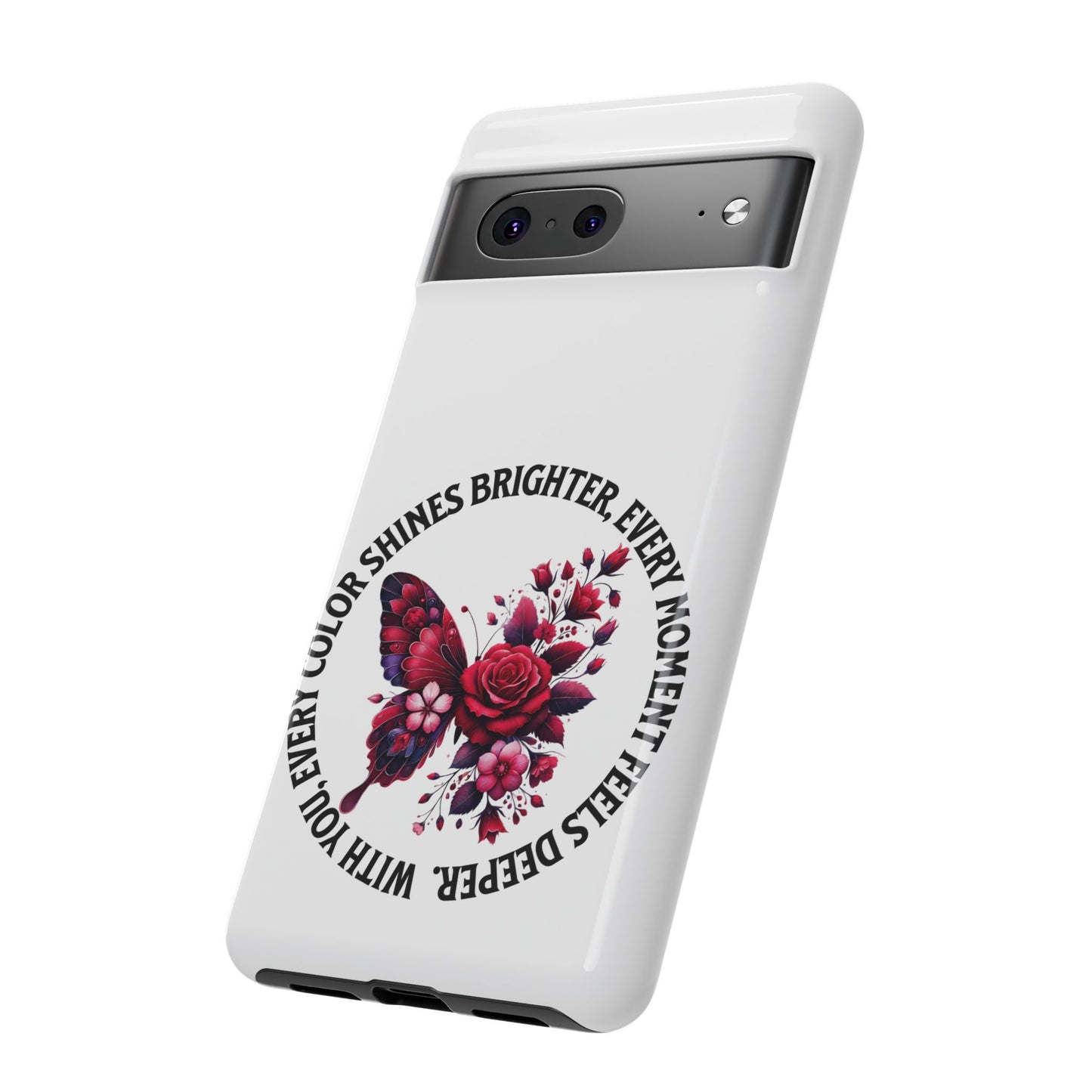 Artistic Phone Case with Butterfly and Quote, Gift for Nature Lovers, Stylish Accessory for All Occasions, Trendy Phone Cover, Floral [...]