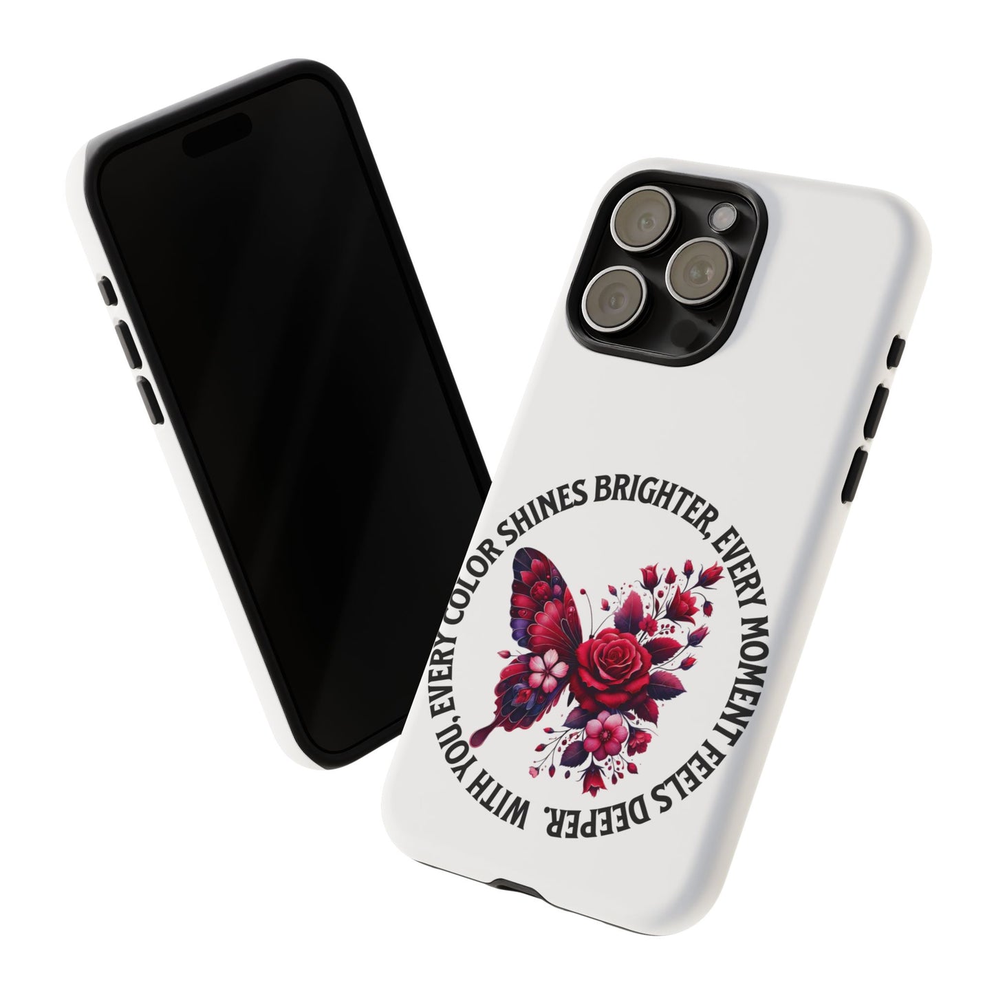 Artistic Phone Case with Butterfly and Quote, Gift for Nature Lovers, Stylish Accessory for All Occasions, Trendy Phone Cover, Floral [...]