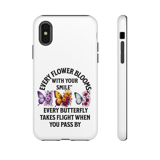 Butterfly Phone Case - Inspirational Floral Design, Perfect Gift for Nature Lovers, Birthdays, and Encouragement