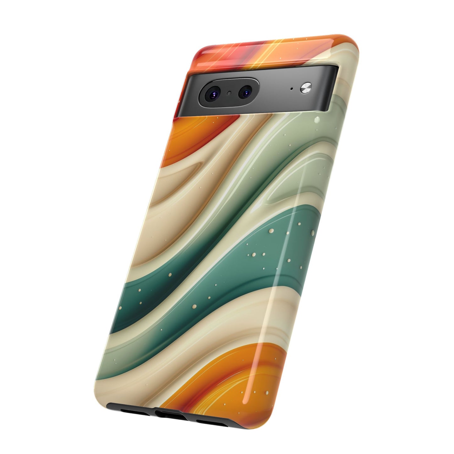 Retro Phone Case, Abstract Floral Design, Trendy Mobile Cover, Modern Tech Accessories, Gift for Her