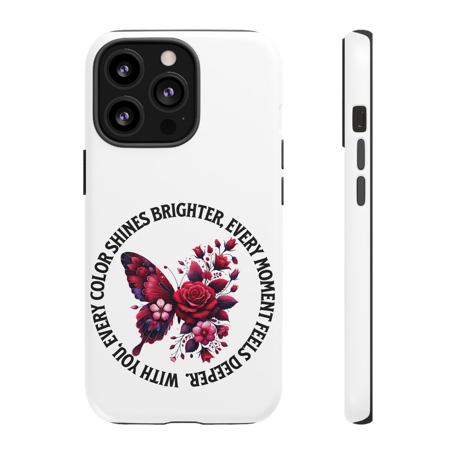 Artistic Phone Case with Butterfly and Quote, Gift for Nature Lovers, Stylish Accessory for All Occasions, Trendy Phone Cover, Floral [...]