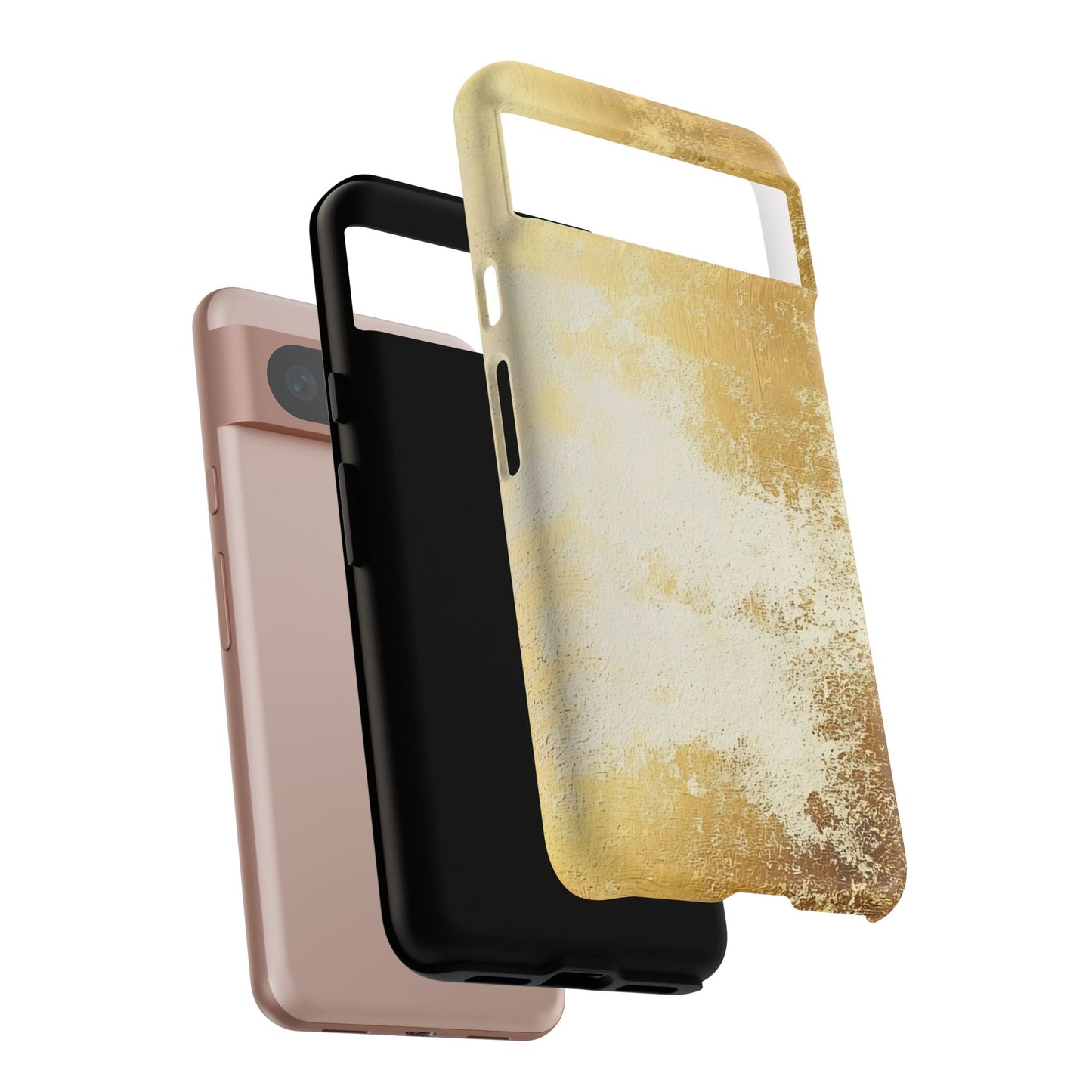 Stylish Phone Case - Gold Texture, Tough Cases, Protective Cover, Gift for Him, Glamorous Phone Accessory