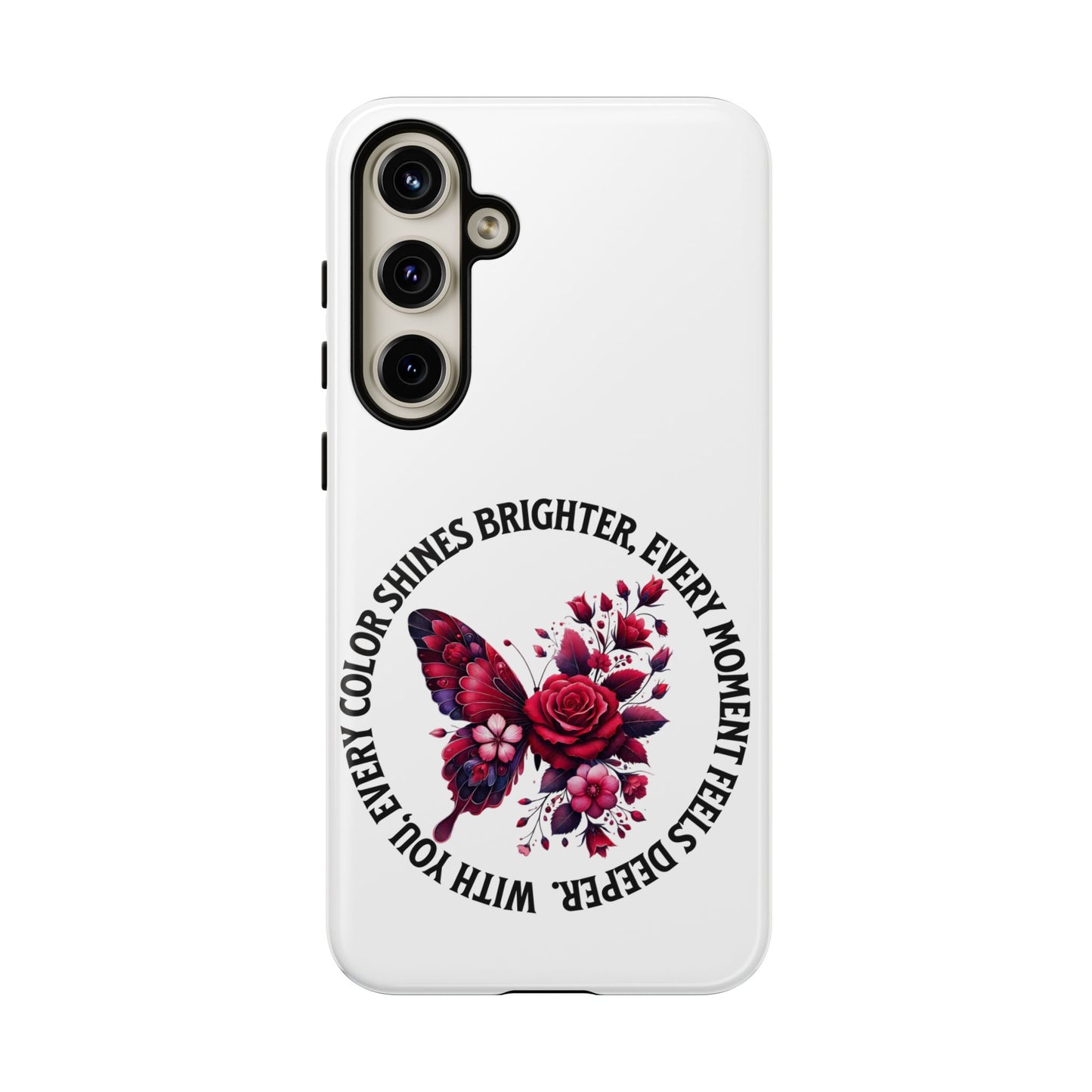 Artistic Phone Case with Butterfly and Quote, Gift for Nature Lovers, Stylish Accessory for All Occasions, Trendy Phone Cover, Floral [...]