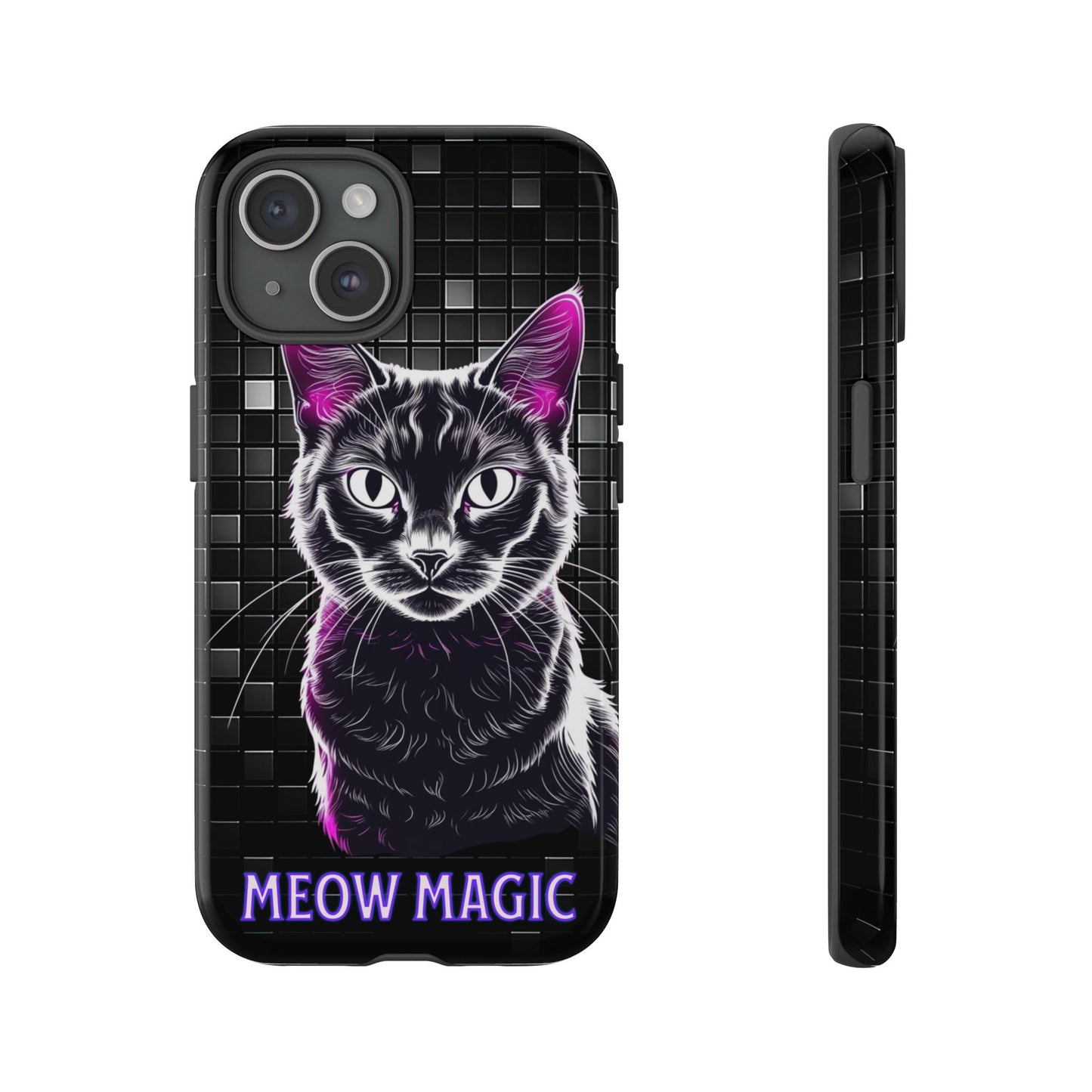 Cat Phone Case - Meow Magic, Cute Cat Lover Gift, Cat Mom Accessory, Pet-Themed Phone Cover, Stylish Cat Art Case