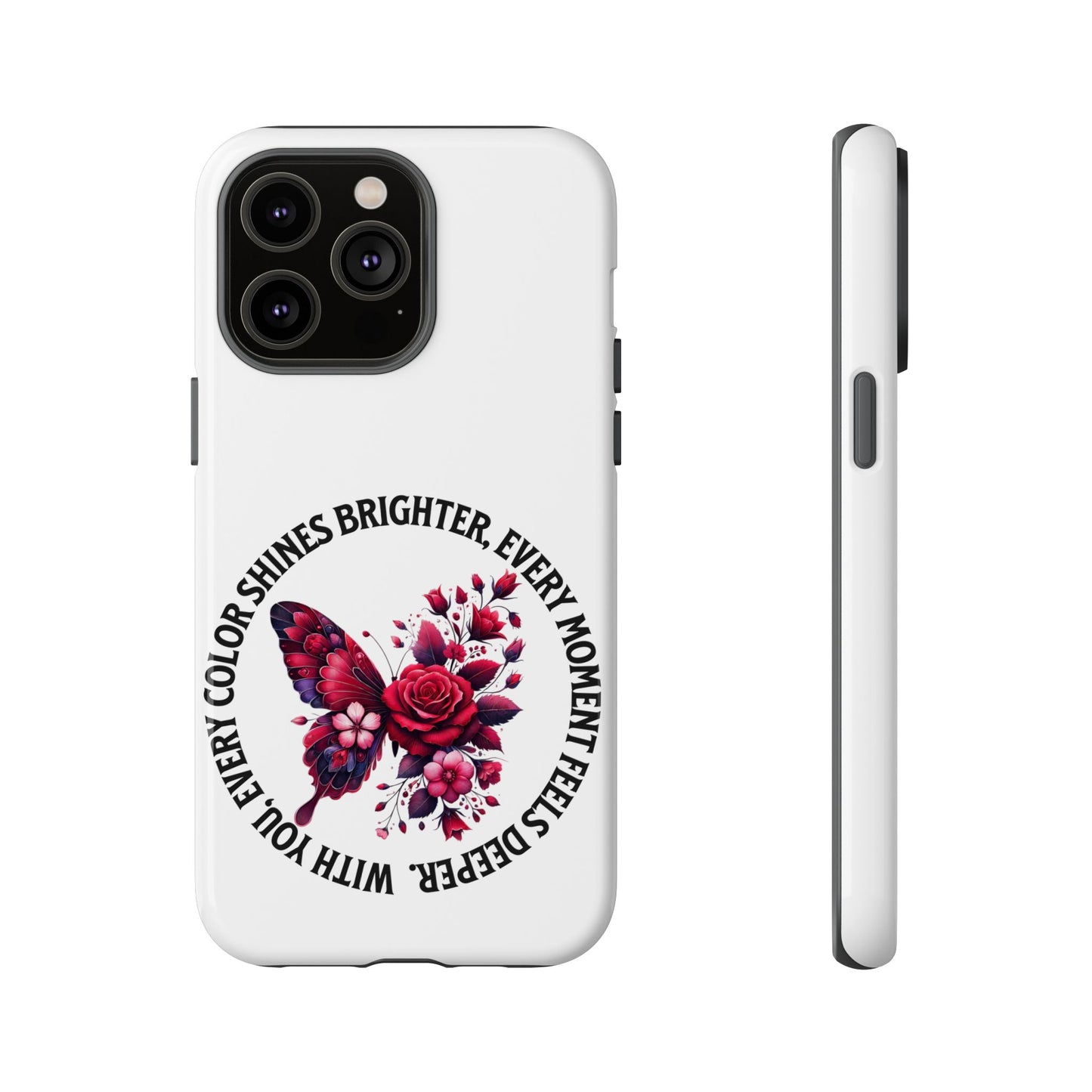 Artistic Phone Case with Butterfly and Quote, Gift for Nature Lovers, Stylish Accessory for All Occasions, Trendy Phone Cover, Floral [...]