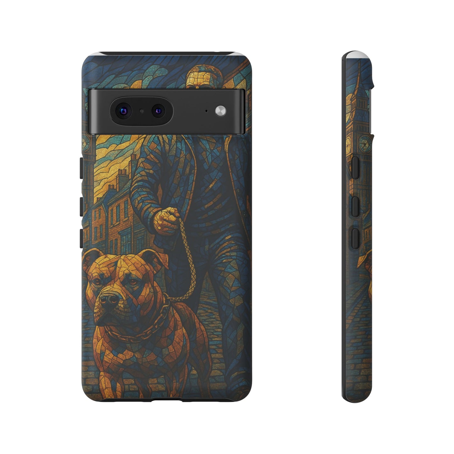 Bold Art Phone Case - Tough Cases for Dog Lovers, Unique Gift for Pet Owners, Phone Accessories for Him, Vibrant Dog Design, Stylish [...]Urban Mosaic Pitbull iPhone Case