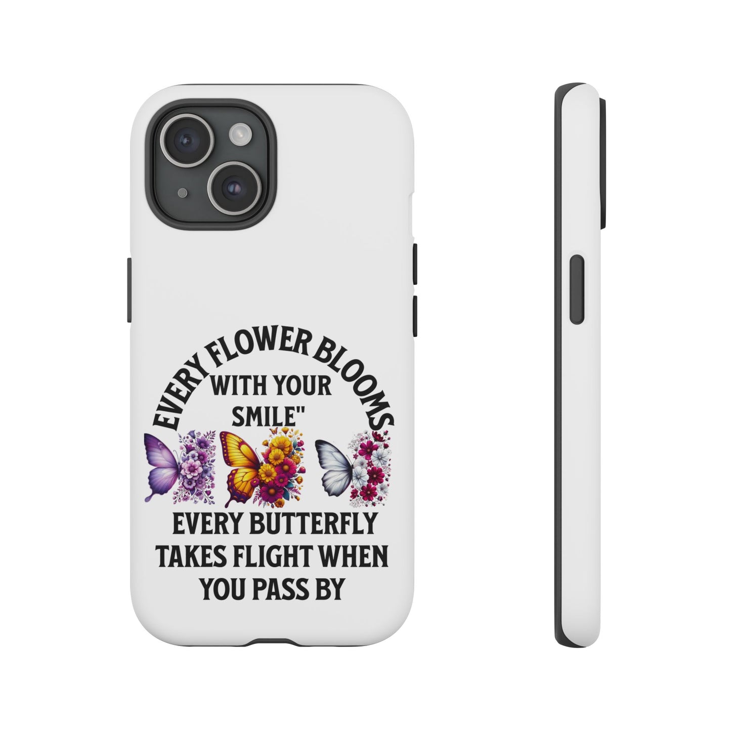 Butterfly Phone Case - Inspirational Floral Design, Perfect Gift for Nature Lovers, Birthdays, and Encouragement