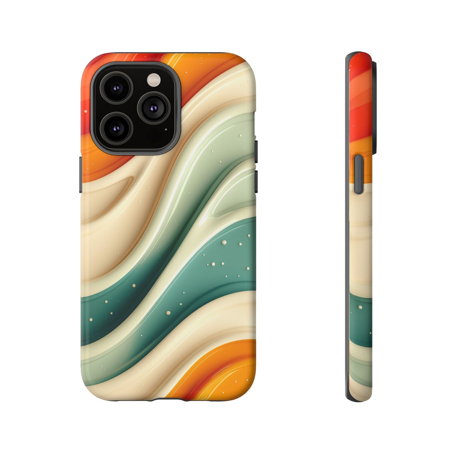 Retro Phone Case, Abstract Floral Design, Trendy Mobile Cover, Modern Tech Accessories, Gift for Her