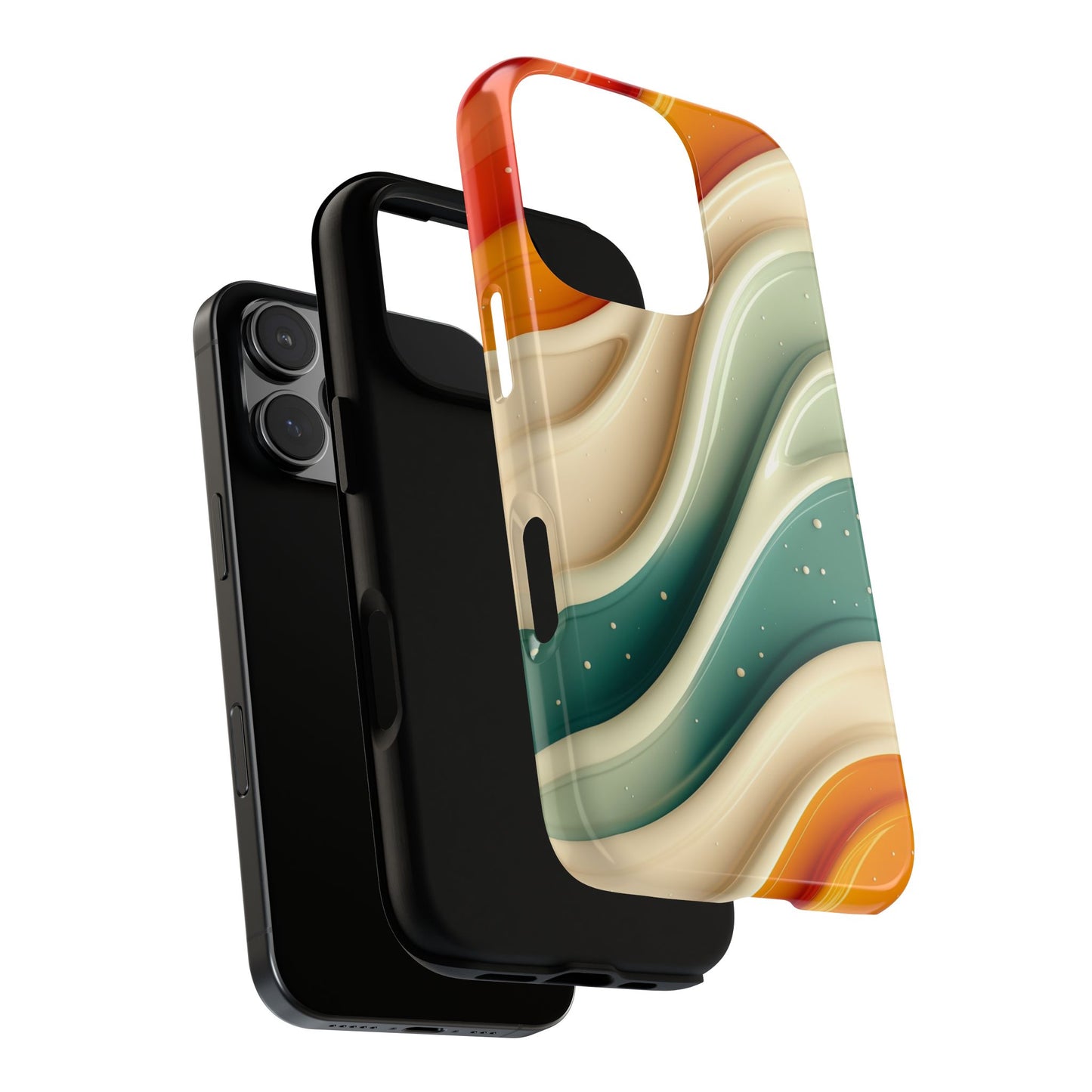 Retro Phone Case, Abstract Floral Design, Trendy Mobile Cover, Modern Tech Accessories, Gift for Her
