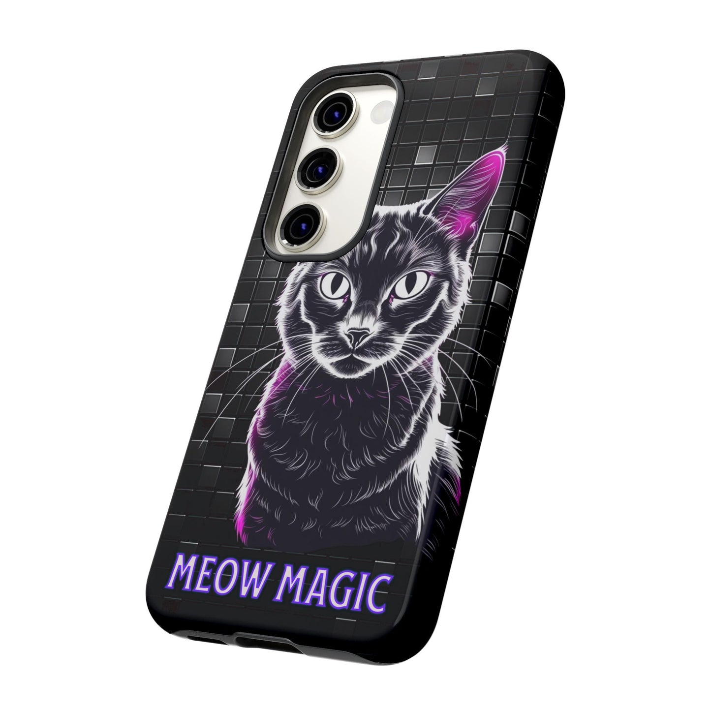 Cat Phone Case - Meow Magic, Cute Cat Lover Gift, Cat Mom Accessory, Pet-Themed Phone Cover, Stylish Cat Art Case