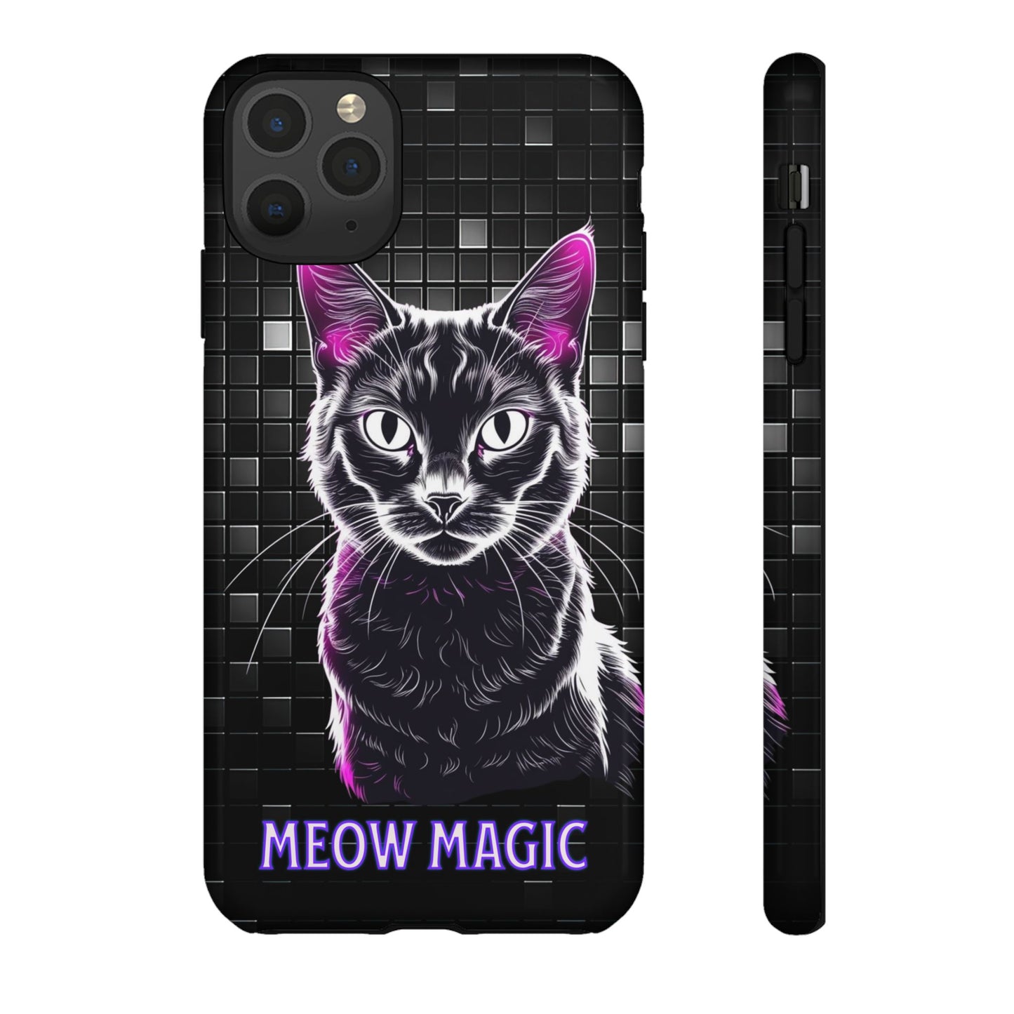 Cat Phone Case - Meow Magic, Cute Cat Lover Gift, Cat Mom Accessory, Pet-Themed Phone Cover, Stylish Cat Art Case