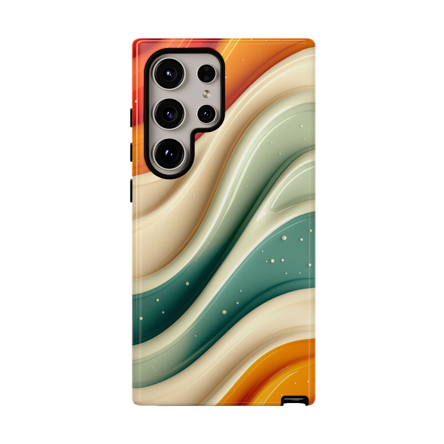 Retro Phone Case, Abstract Floral Design, Trendy Mobile Cover, Modern Tech Accessories, Gift for Her