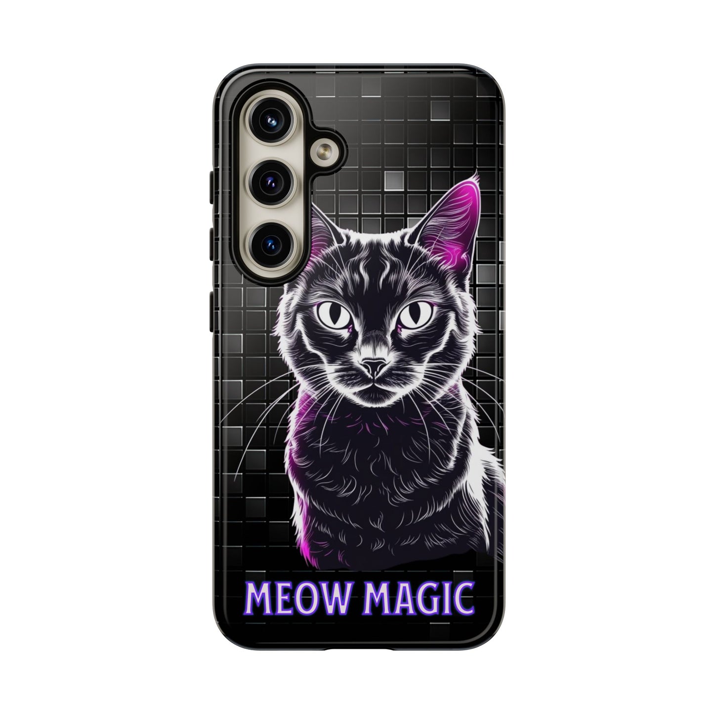 Cat Phone Case - Meow Magic, Cute Cat Lover Gift, Cat Mom Accessory, Pet-Themed Phone Cover, Stylish Cat Art Case