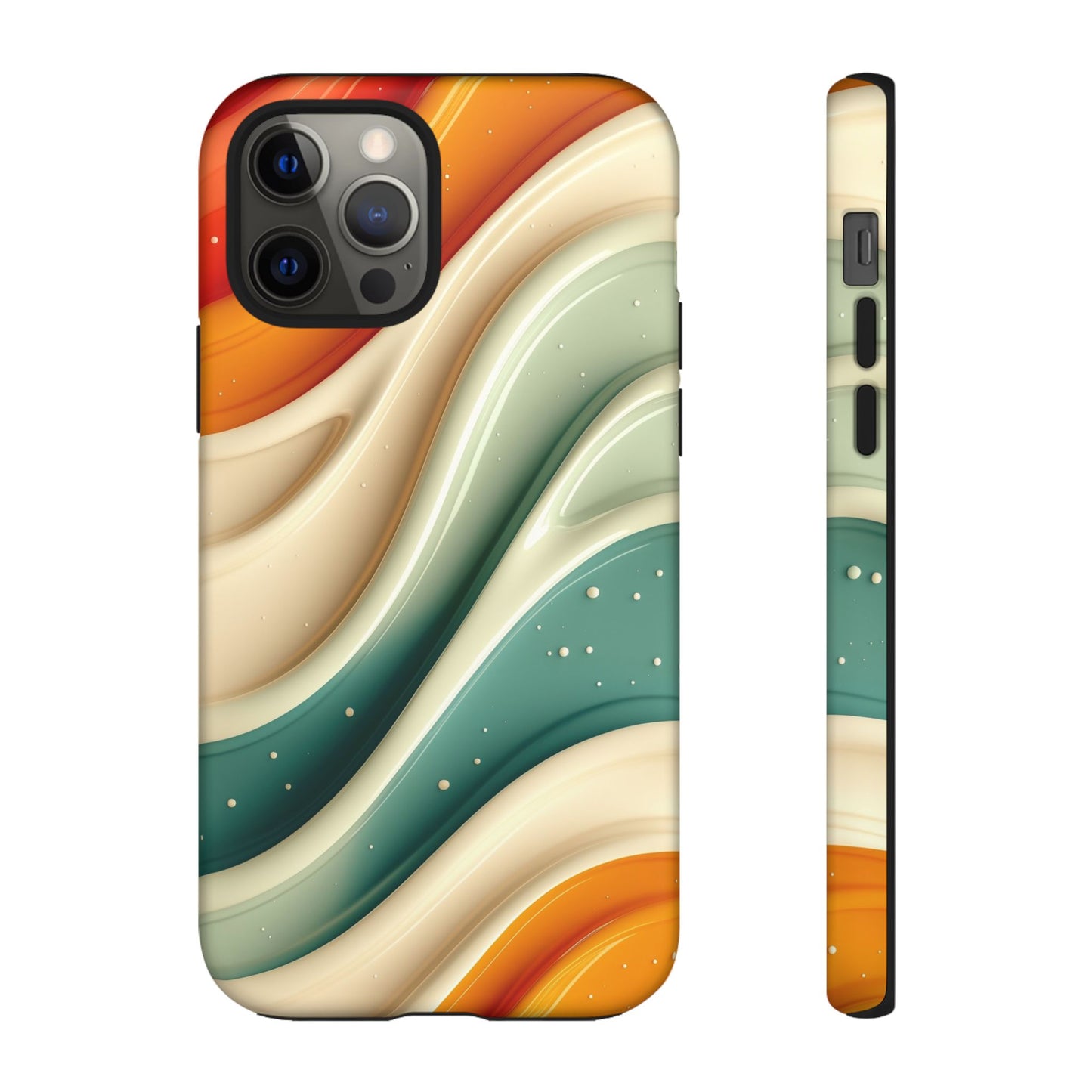 Retro Phone Case, Abstract Floral Design, Trendy Mobile Cover, Modern Tech Accessories, Gift for Her