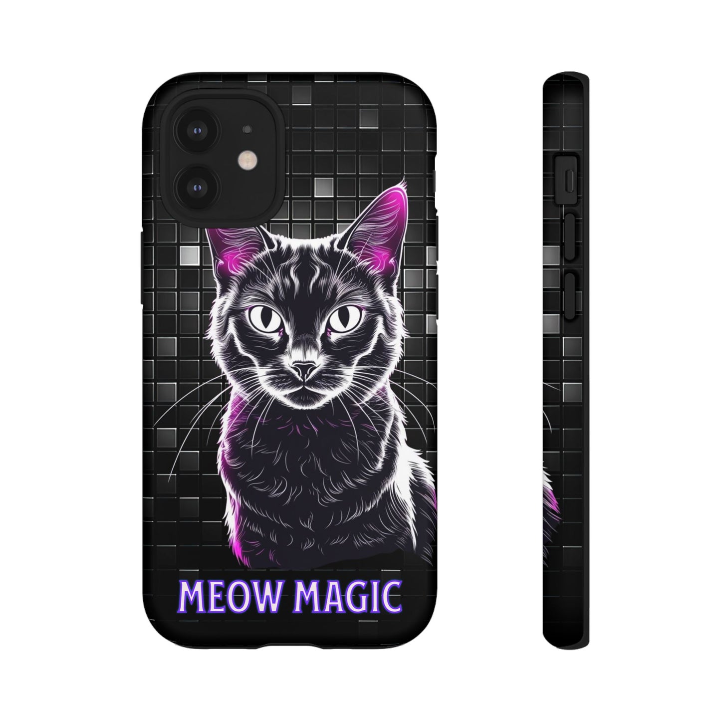 Cat Phone Case - Meow Magic, Cute Cat Lover Gift, Cat Mom Accessory, Pet-Themed Phone Cover, Stylish Cat Art Case