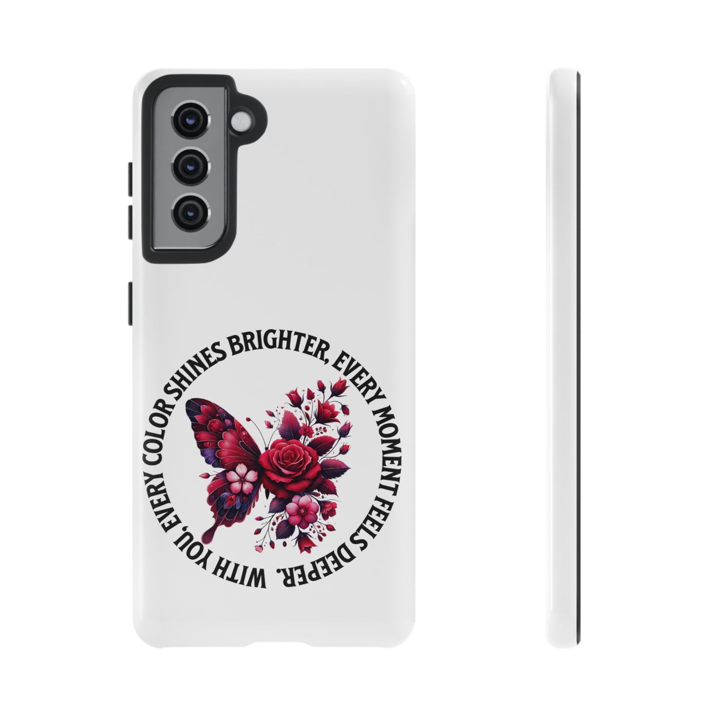 Artistic Phone Case with Butterfly and Quote, Gift for Nature Lovers, Stylish Accessory for All Occasions, Trendy Phone Cover, Floral [...]