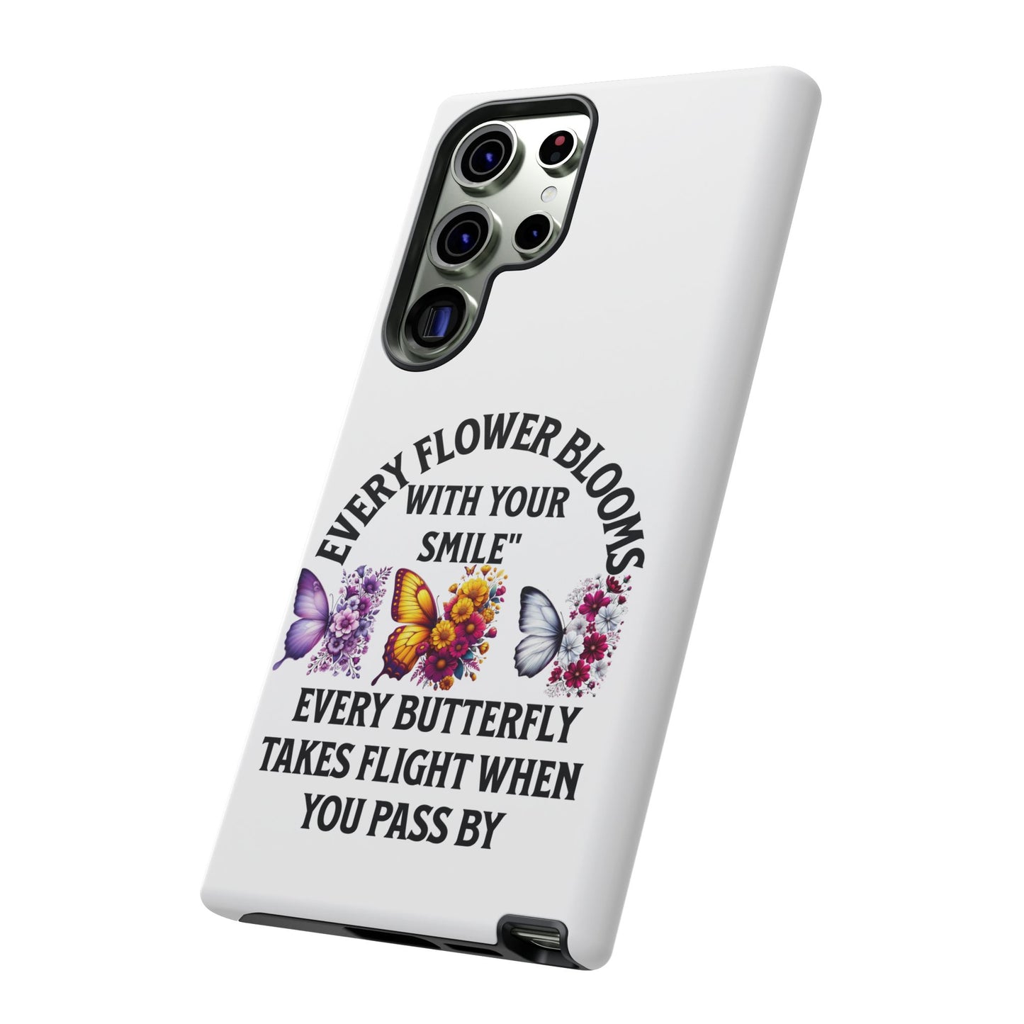 Butterfly Phone Case - Inspirational Floral Design, Perfect Gift for Nature Lovers, Birthdays, and Encouragement