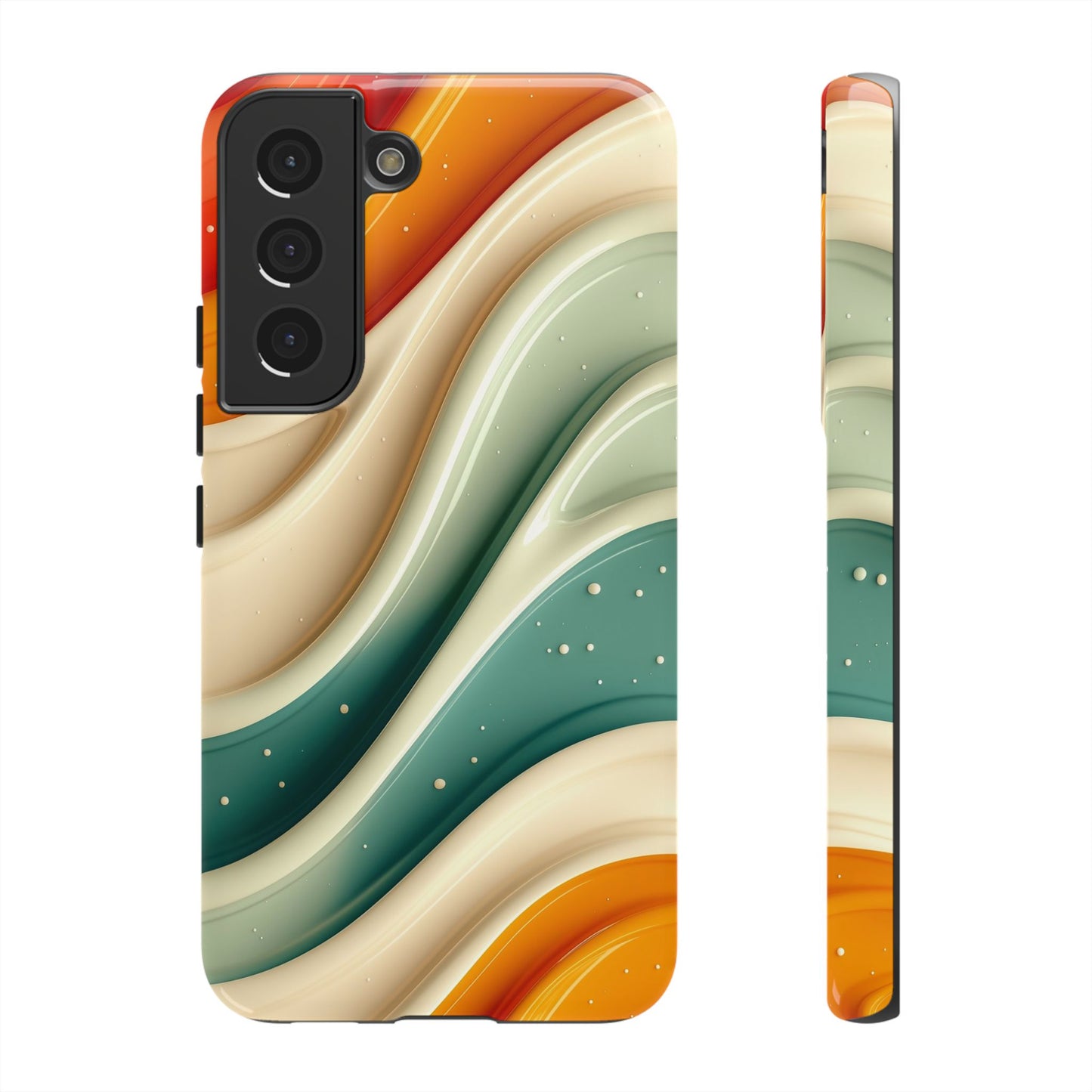 Retro Phone Case, Abstract Floral Design, Trendy Mobile Cover, Modern Tech Accessories, Gift for Her