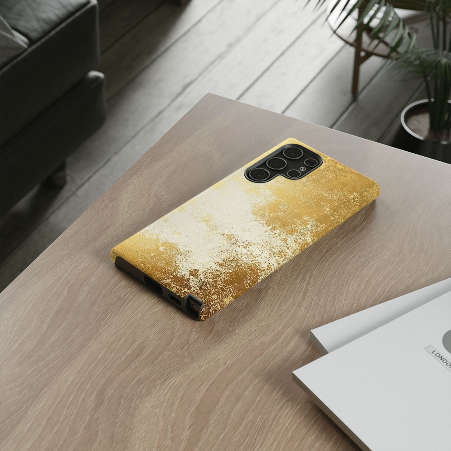 Stylish Phone Case - Gold Texture, Tough Cases, Protective Cover, Gift for Him, Glamorous Phone Accessory