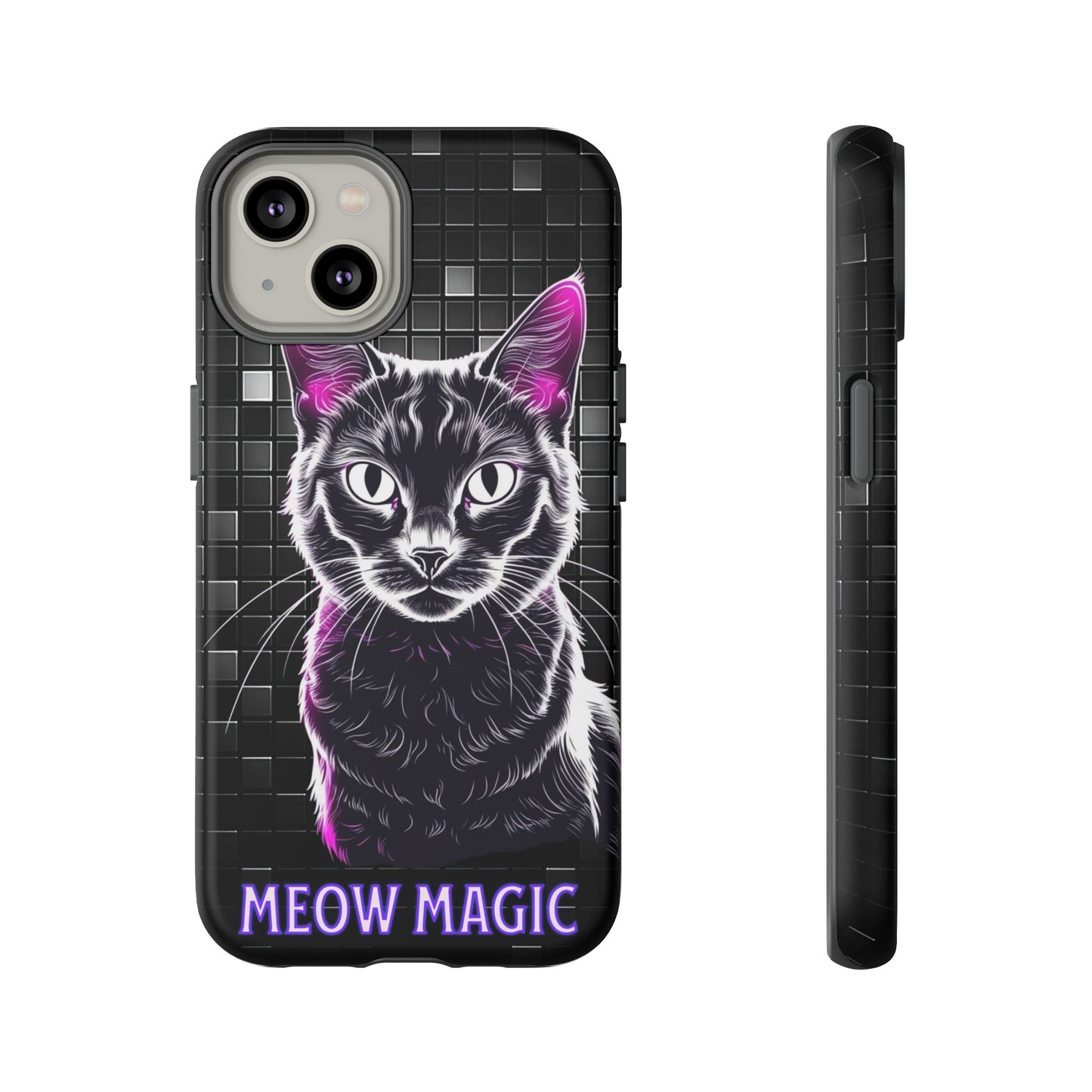 Cat Phone Case - Meow Magic, Cute Cat Lover Gift, Cat Mom Accessory, Pet-Themed Phone Cover, Stylish Cat Art Case