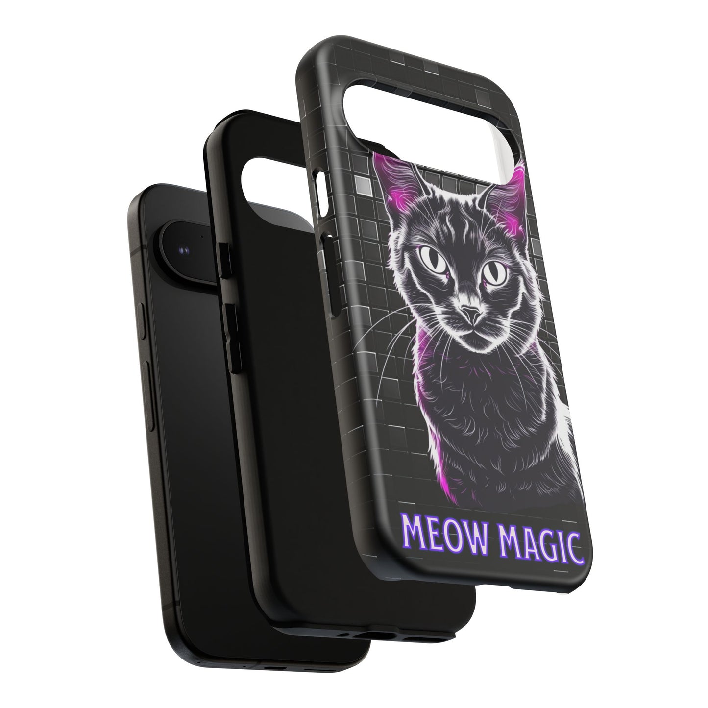Cat Phone Case - Meow Magic, Cute Cat Lover Gift, Cat Mom Accessory, Pet-Themed Phone Cover, Stylish Cat Art Case