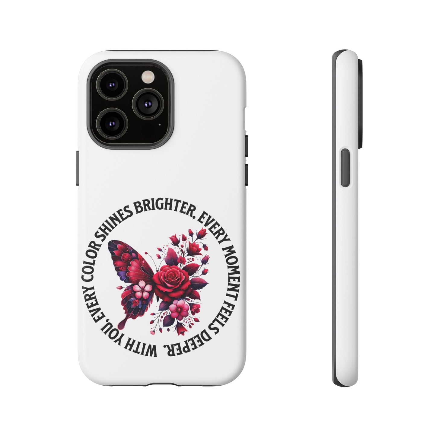 Artistic Phone Case with Butterfly and Quote, Gift for Nature Lovers, Stylish Accessory for All Occasions, Trendy Phone Cover, Floral [...]