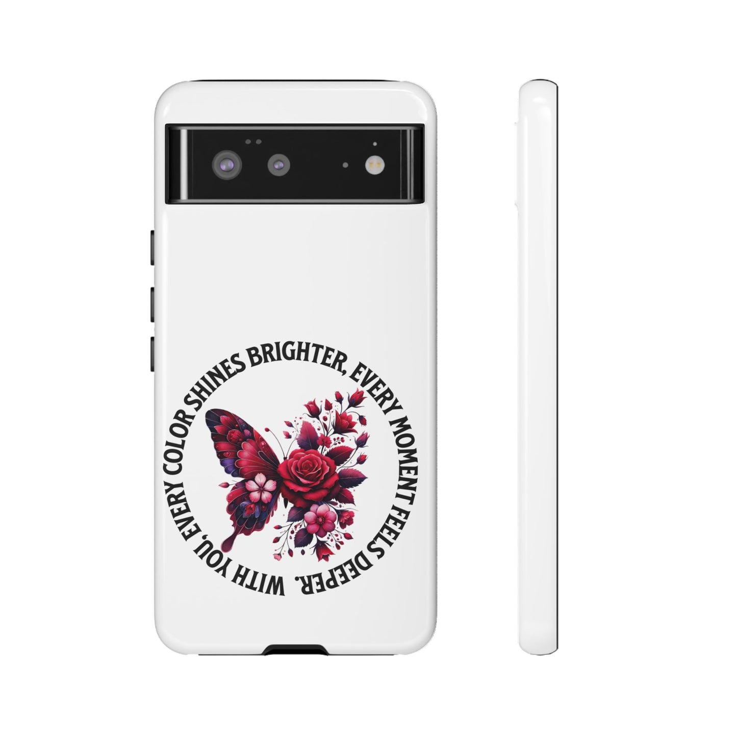 Artistic Phone Case with Butterfly and Quote, Gift for Nature Lovers, Stylish Accessory for All Occasions, Trendy Phone Cover, Floral [...]