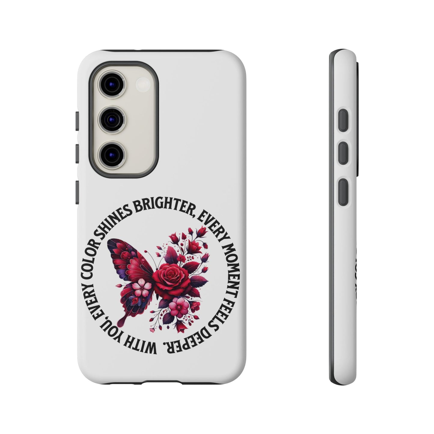 Artistic Phone Case with Butterfly and Quote, Gift for Nature Lovers, Stylish Accessory for All Occasions, Trendy Phone Cover, Floral [...]