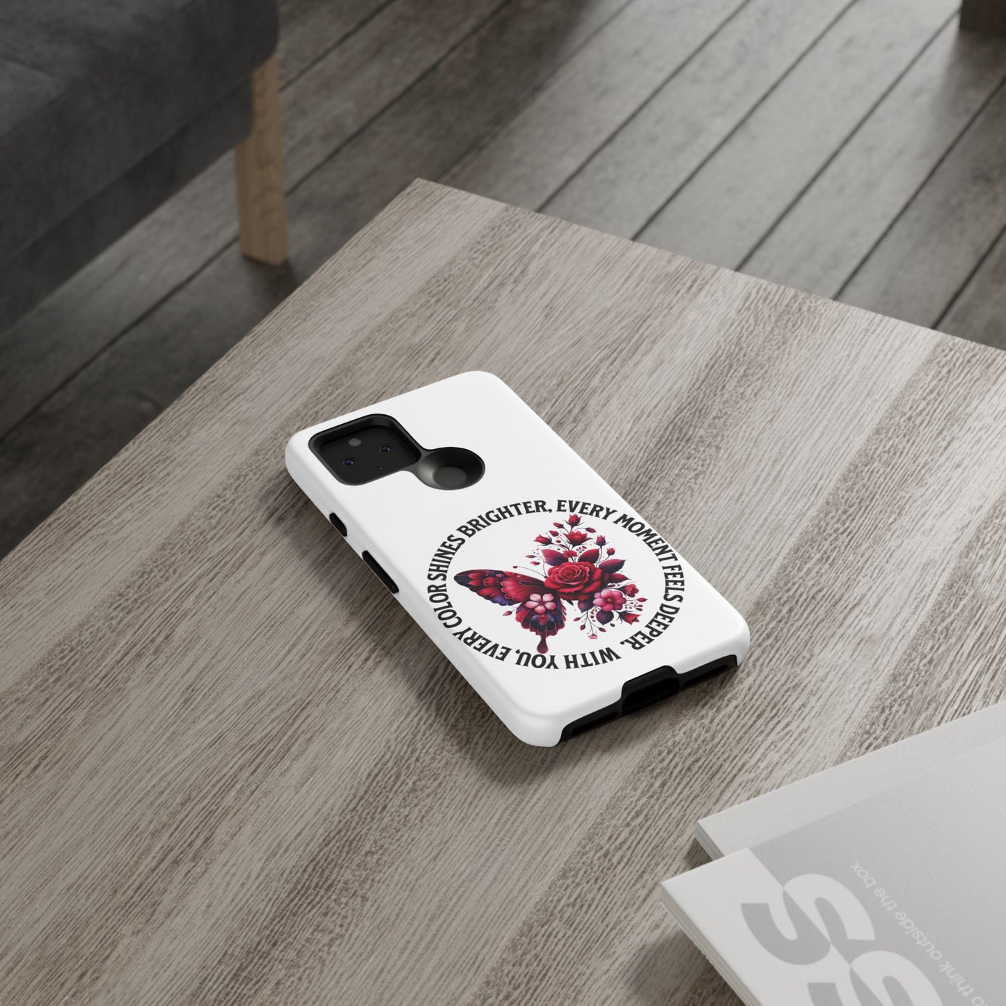 Artistic Phone Case with Butterfly and Quote, Gift for Nature Lovers, Stylish Accessory for All Occasions, Trendy Phone Cover, Floral [...]
