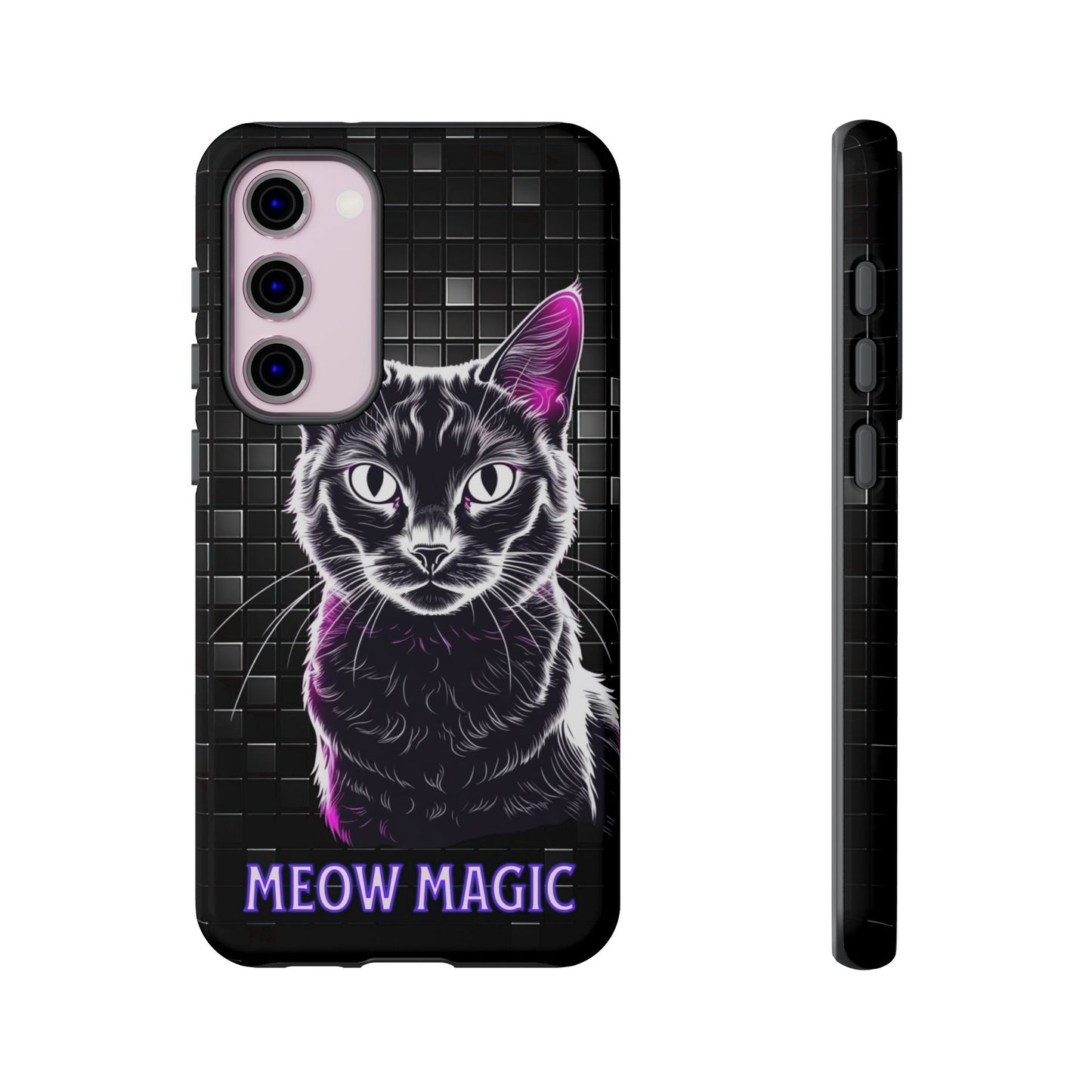 Cat Phone Case - Meow Magic, Cute Cat Lover Gift, Cat Mom Accessory, Pet-Themed Phone Cover, Stylish Cat Art Case