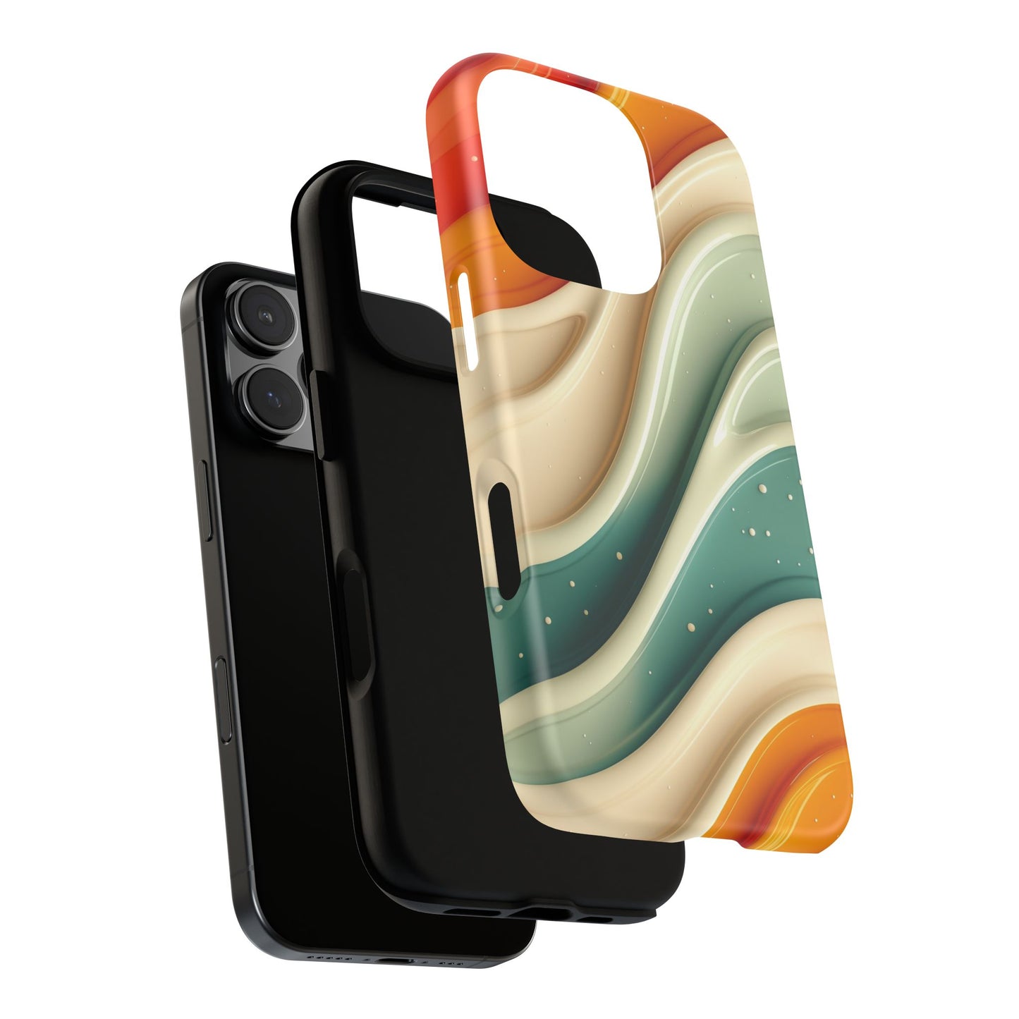 Retro Phone Case, Abstract Floral Design, Trendy Mobile Cover, Modern Tech Accessories, Gift for Her