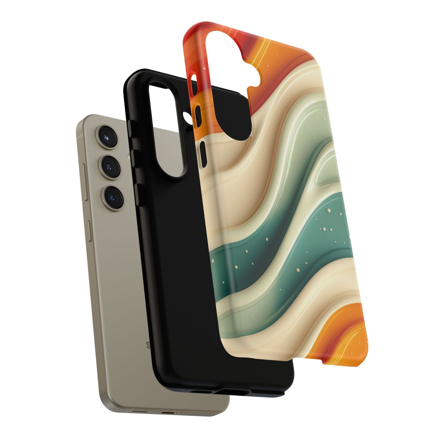 Retro Phone Case, Abstract Floral Design, Trendy Mobile Cover, Modern Tech Accessories, Gift for Her