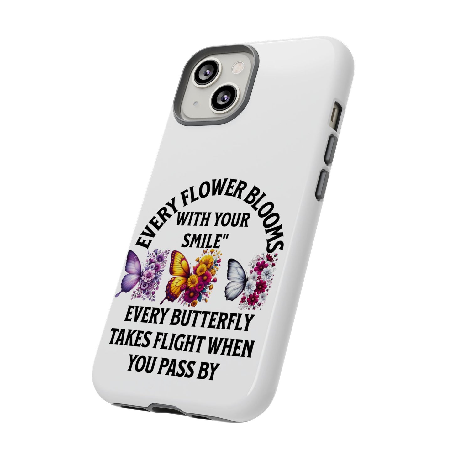 Butterfly Phone Case - Inspirational Floral Design, Perfect Gift for Nature Lovers, Birthdays, and Encouragement