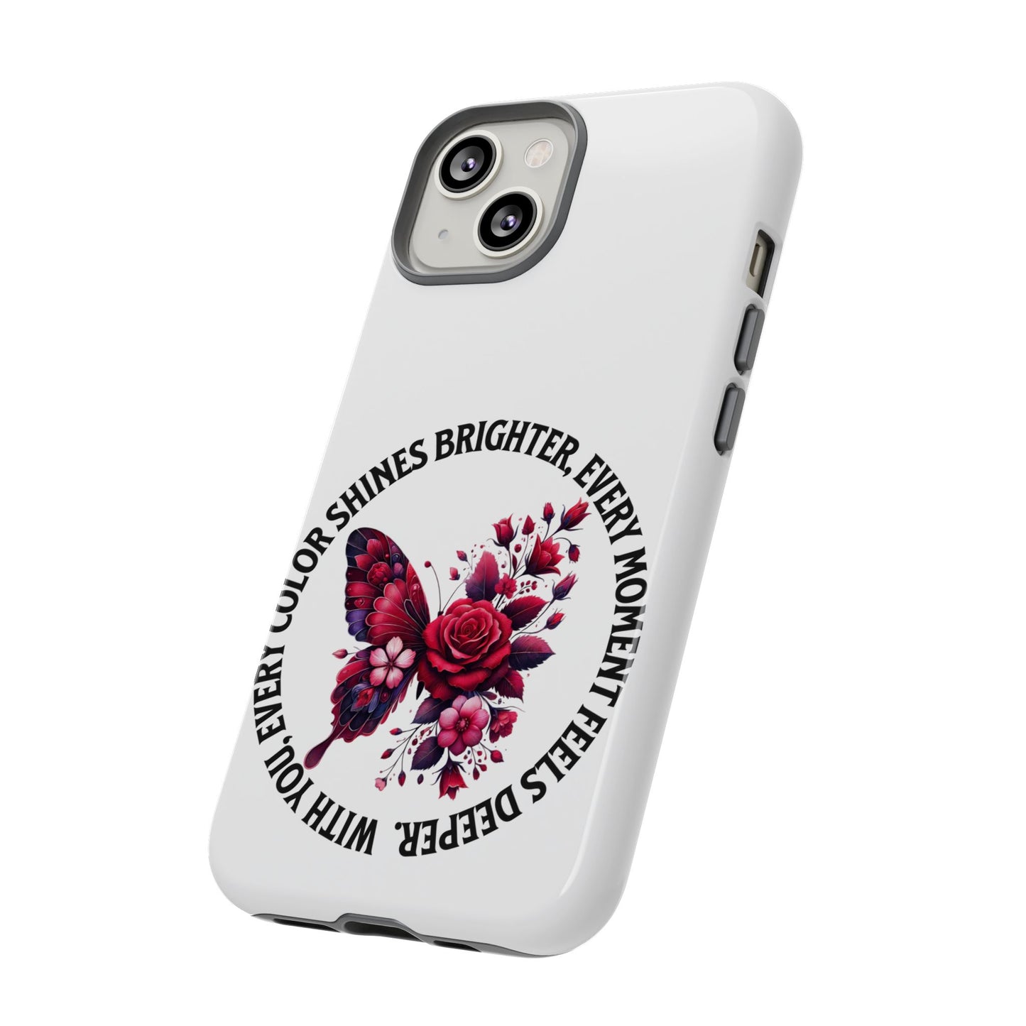 Artistic Phone Case with Butterfly and Quote, Gift for Nature Lovers, Stylish Accessory for All Occasions, Trendy Phone Cover, Floral [...]