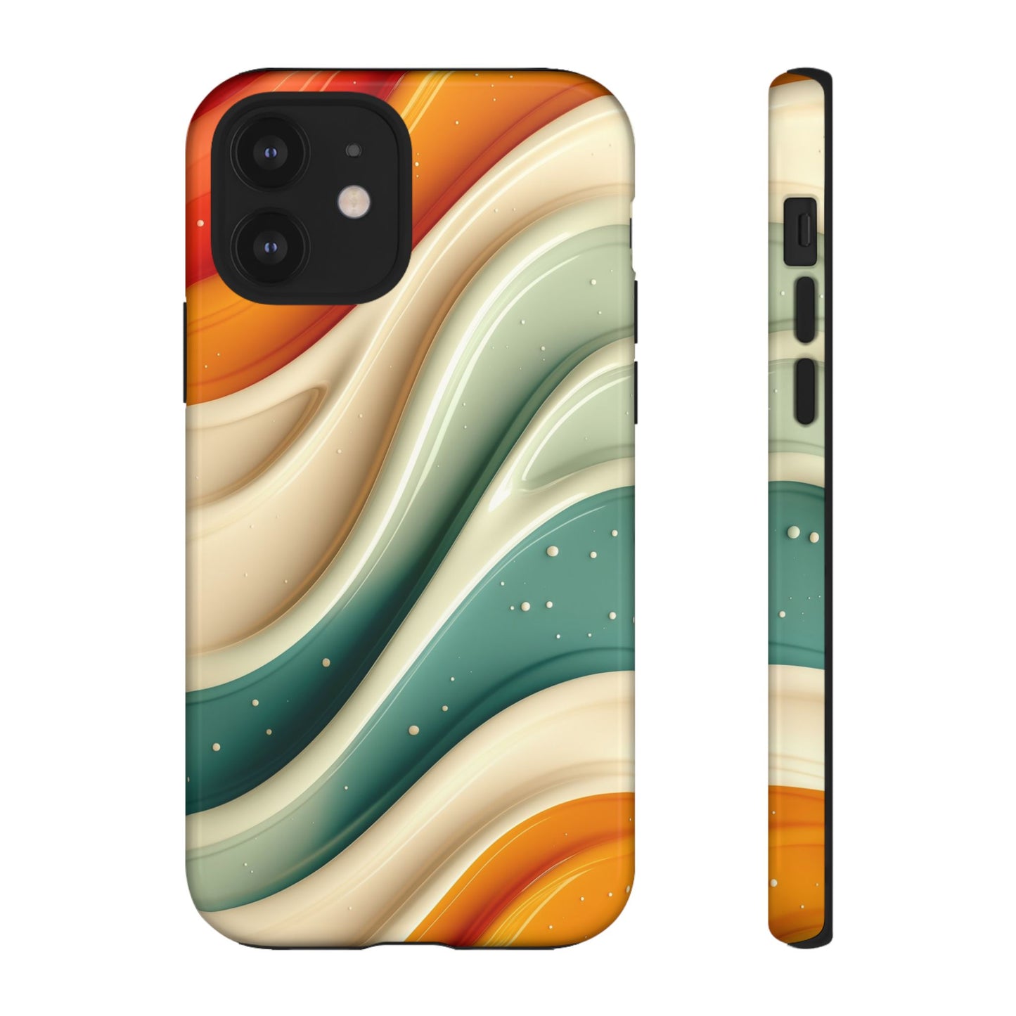 Retro Phone Case, Abstract Floral Design, Trendy Mobile Cover, Modern Tech Accessories, Gift for Her