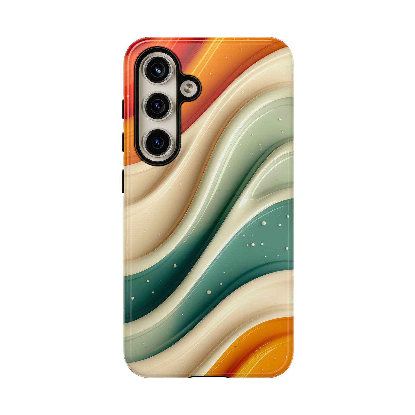 Retro Phone Case, Abstract Floral Design, Trendy Mobile Cover, Modern Tech Accessories, Gift for Her