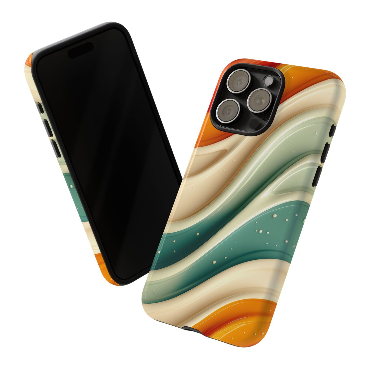 Retro Phone Case, Abstract Floral Design, Trendy Mobile Cover, Modern Tech Accessories, Gift for Her