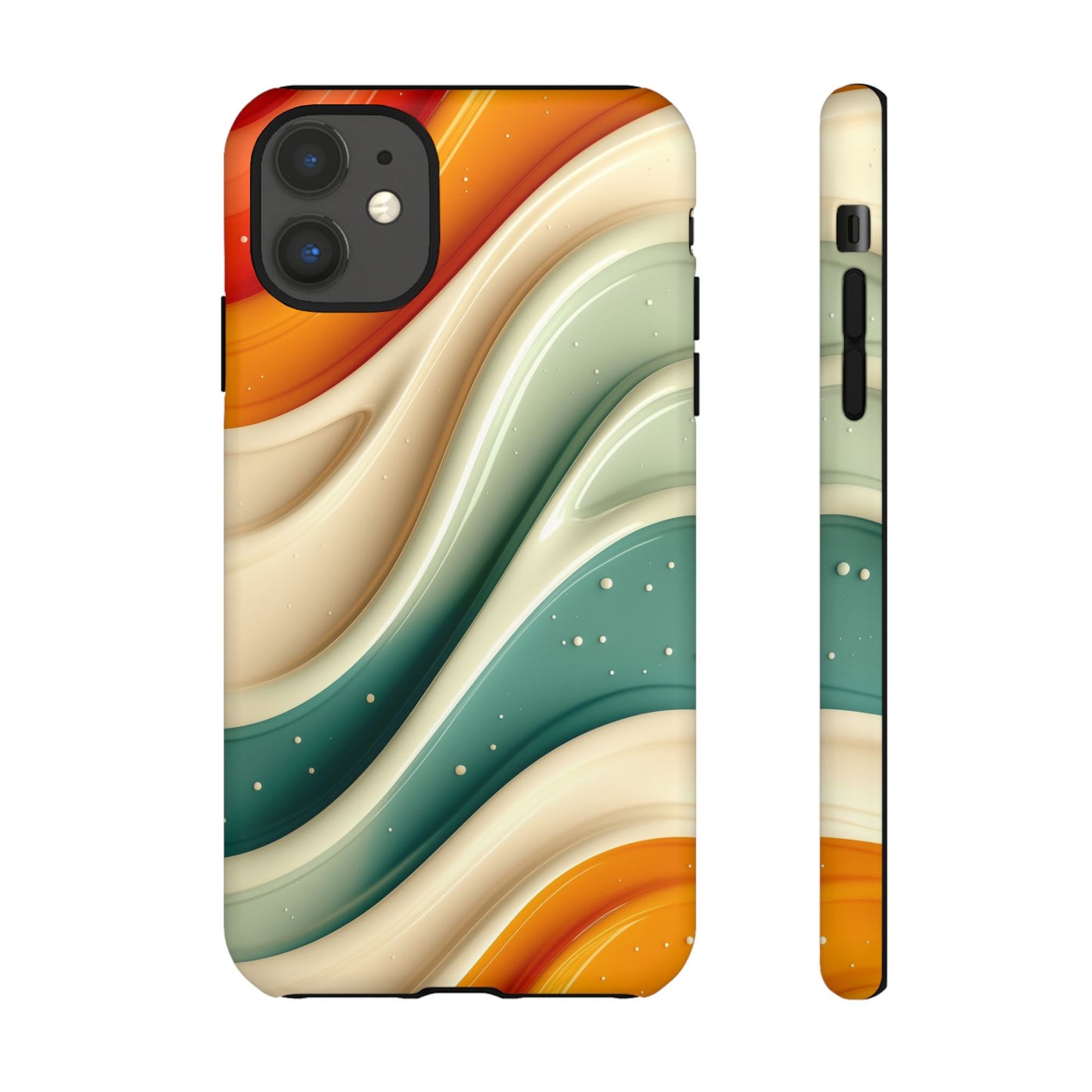 Retro Phone Case, Abstract Floral Design, Trendy Mobile Cover, Modern Tech Accessories, Gift for Her