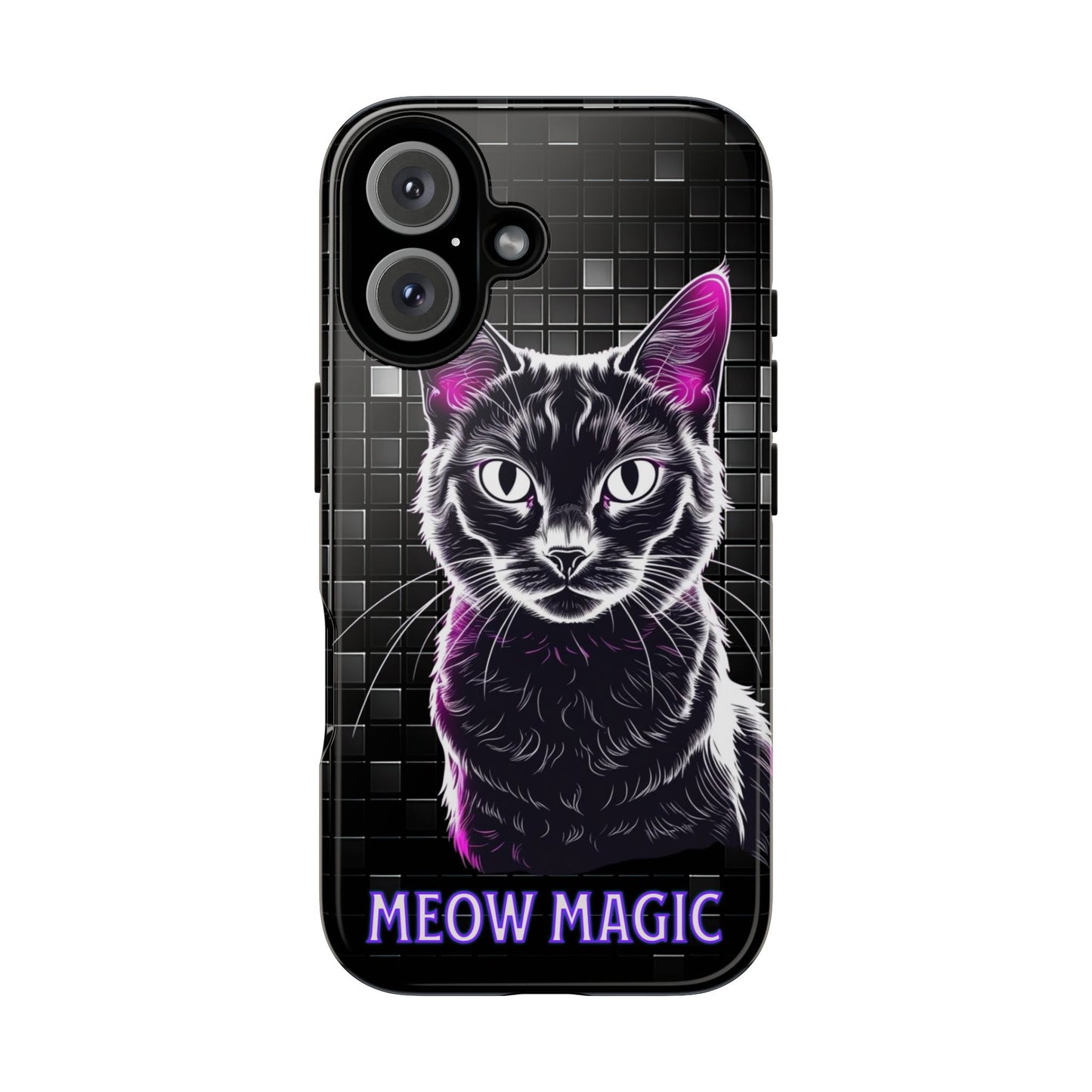 Cat Phone Case - Meow Magic, Cute Cat Lover Gift, Cat Mom Accessory, Pet-Themed Phone Cover, Stylish Cat Art Case