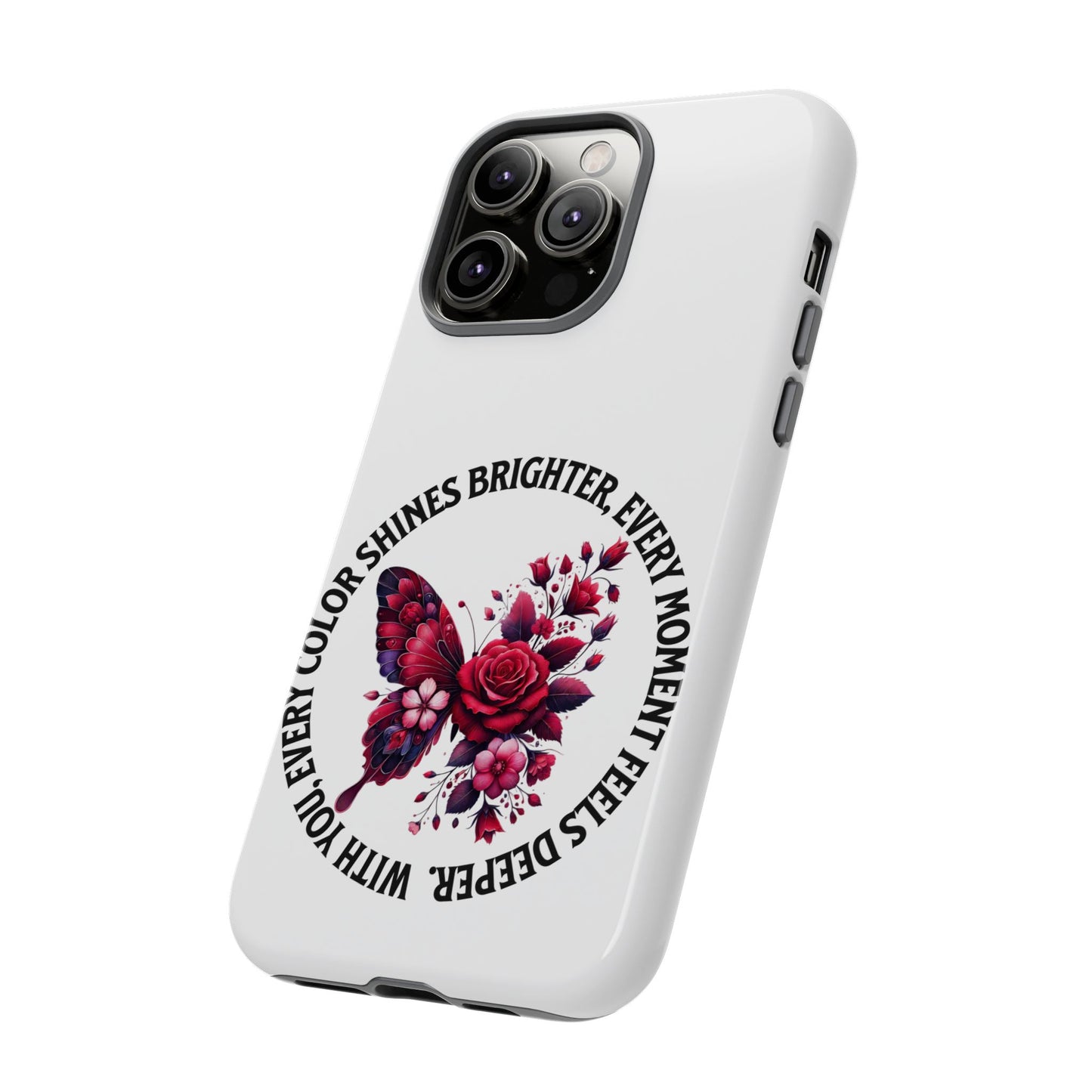 Artistic Phone Case with Butterfly and Quote, Gift for Nature Lovers, Stylish Accessory for All Occasions, Trendy Phone Cover, Floral [...]