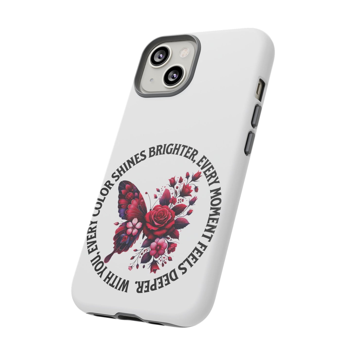 Artistic Phone Case with Butterfly and Quote, Gift for Nature Lovers, Stylish Accessory for All Occasions, Trendy Phone Cover, Floral [...]