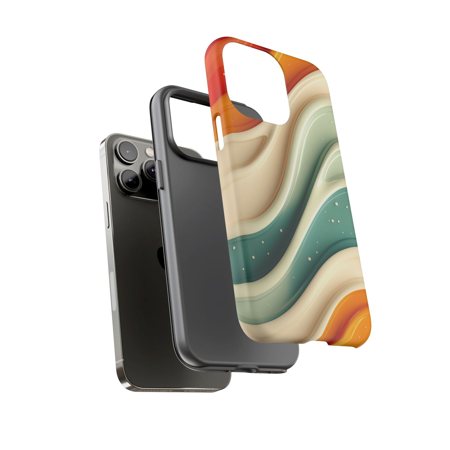 Retro Phone Case, Abstract Floral Design, Trendy Mobile Cover, Modern Tech Accessories, Gift for Her