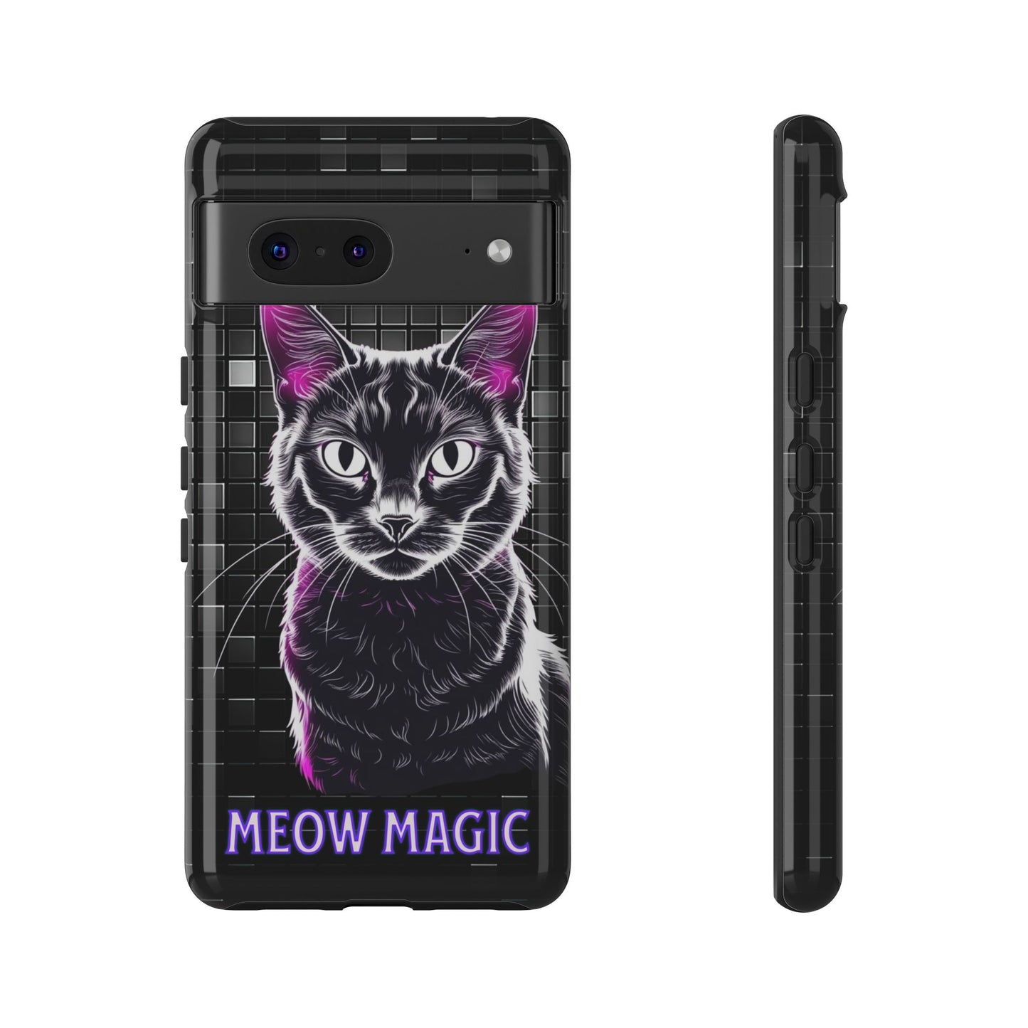 Cat Phone Case - Meow Magic, Cute Cat Lover Gift, Cat Mom Accessory, Pet-Themed Phone Cover, Stylish Cat Art Case